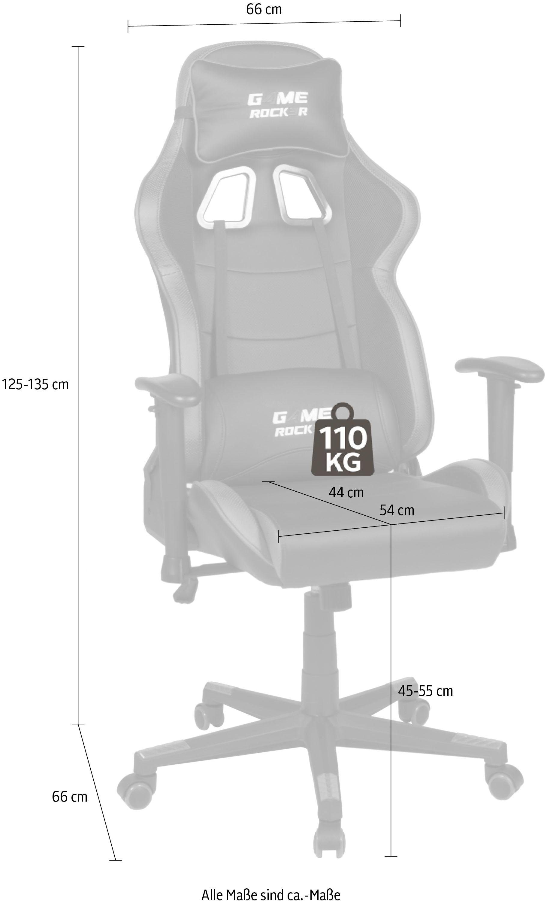 Duo Collection Gaming-Stuhl »Game-Rocker kaufen auf Kunstleder-Netzstoff Raten G-10«