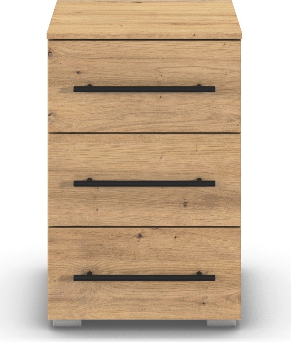 rauch Nachtkommode »Nachttisch Nachtkonsole AVOLA in Dekorfront« Breite 40 cm inkl. Soft-Close-Funktion,  mit 3 geräumigen Schubladen für viel Stauraum MADE IN GERMANY