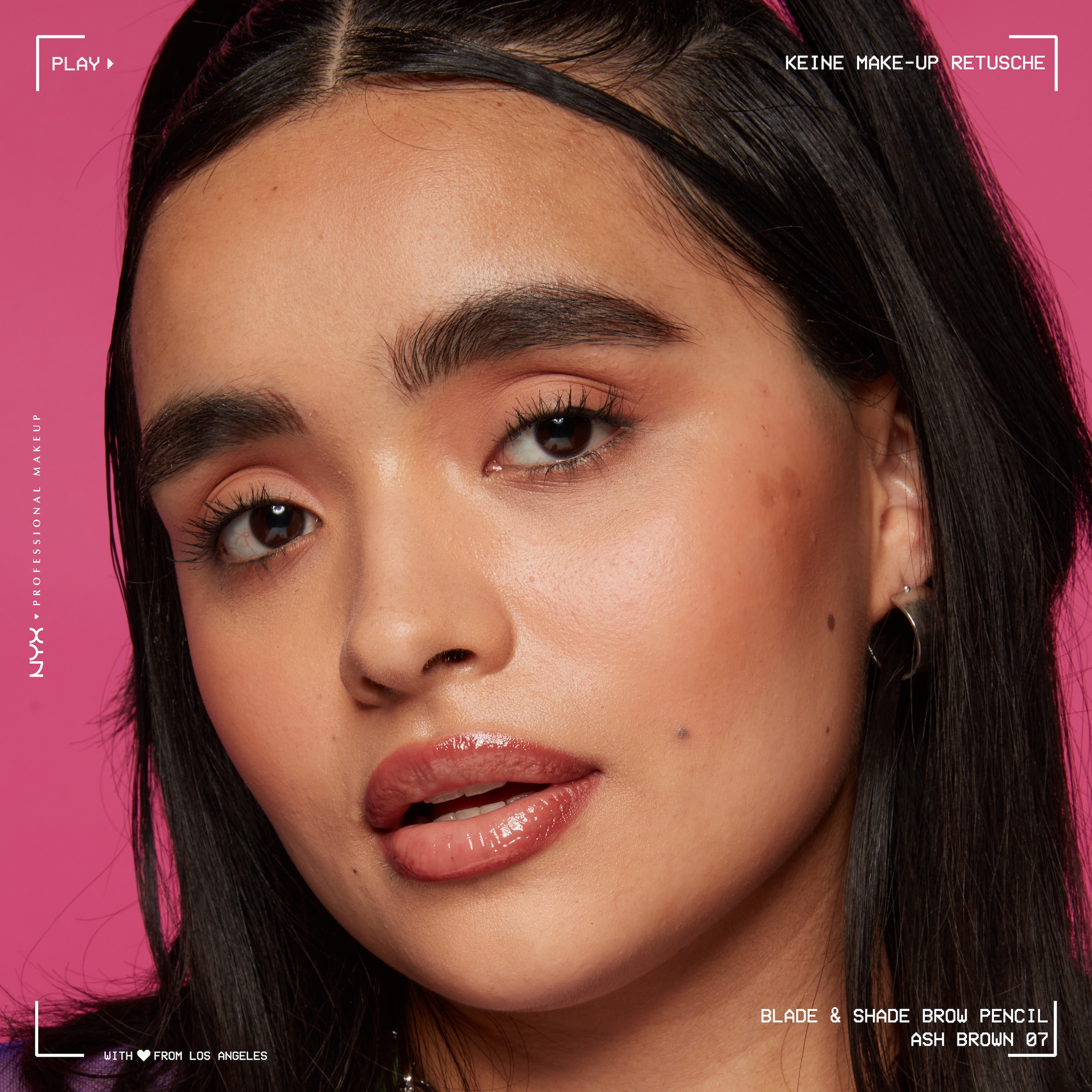 NYX Augenbrauenpflege »NYX Professional Makeup Blade & Shade Augenbrauenstift«, Mit Nano Blade, zweiseitige Spitze, integrierte Bürste, wischfest.