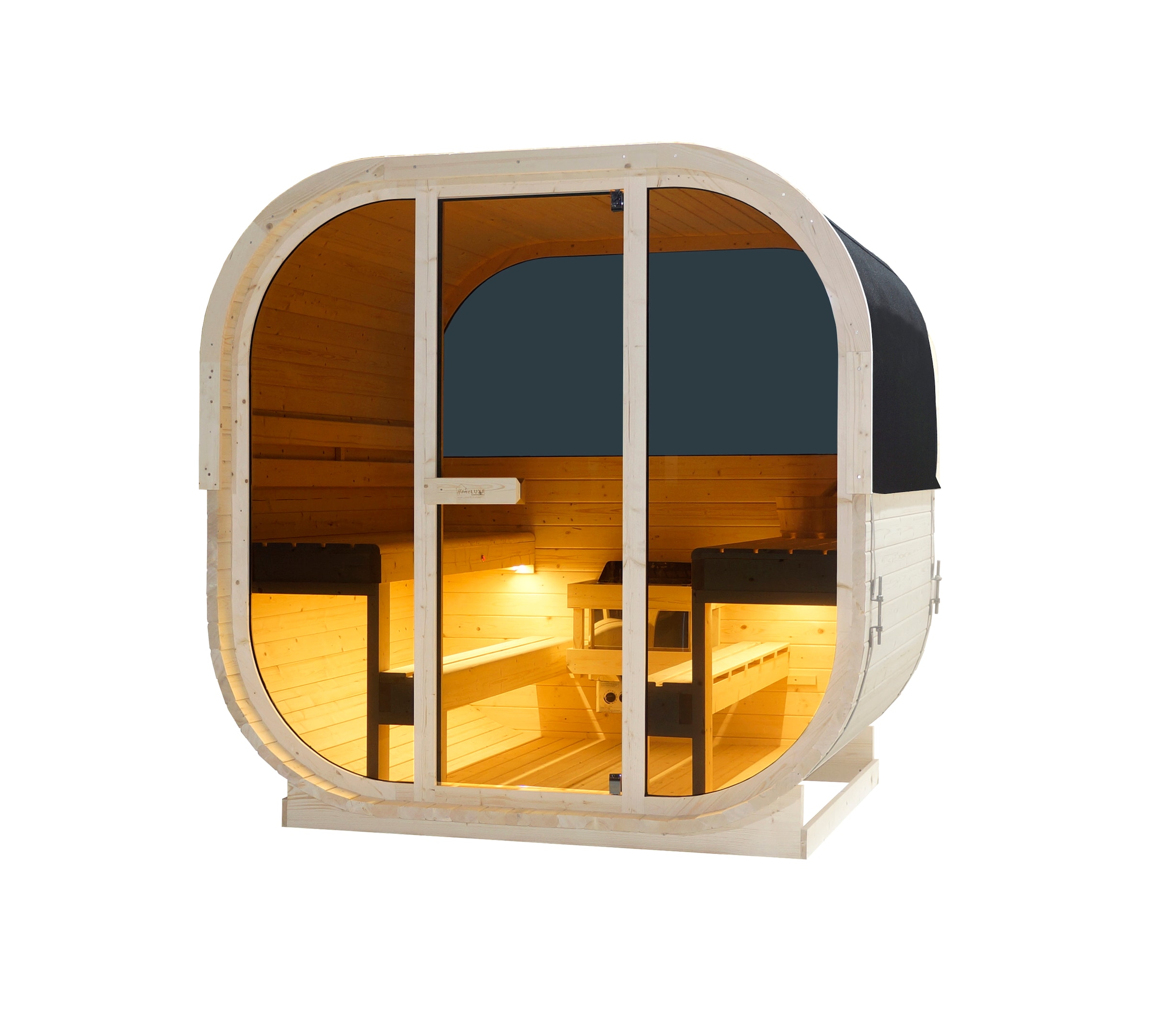 Sanotechnik Sauna »»HANKO« Außensauna« geeignet für 6 Personen, Fichtenholz