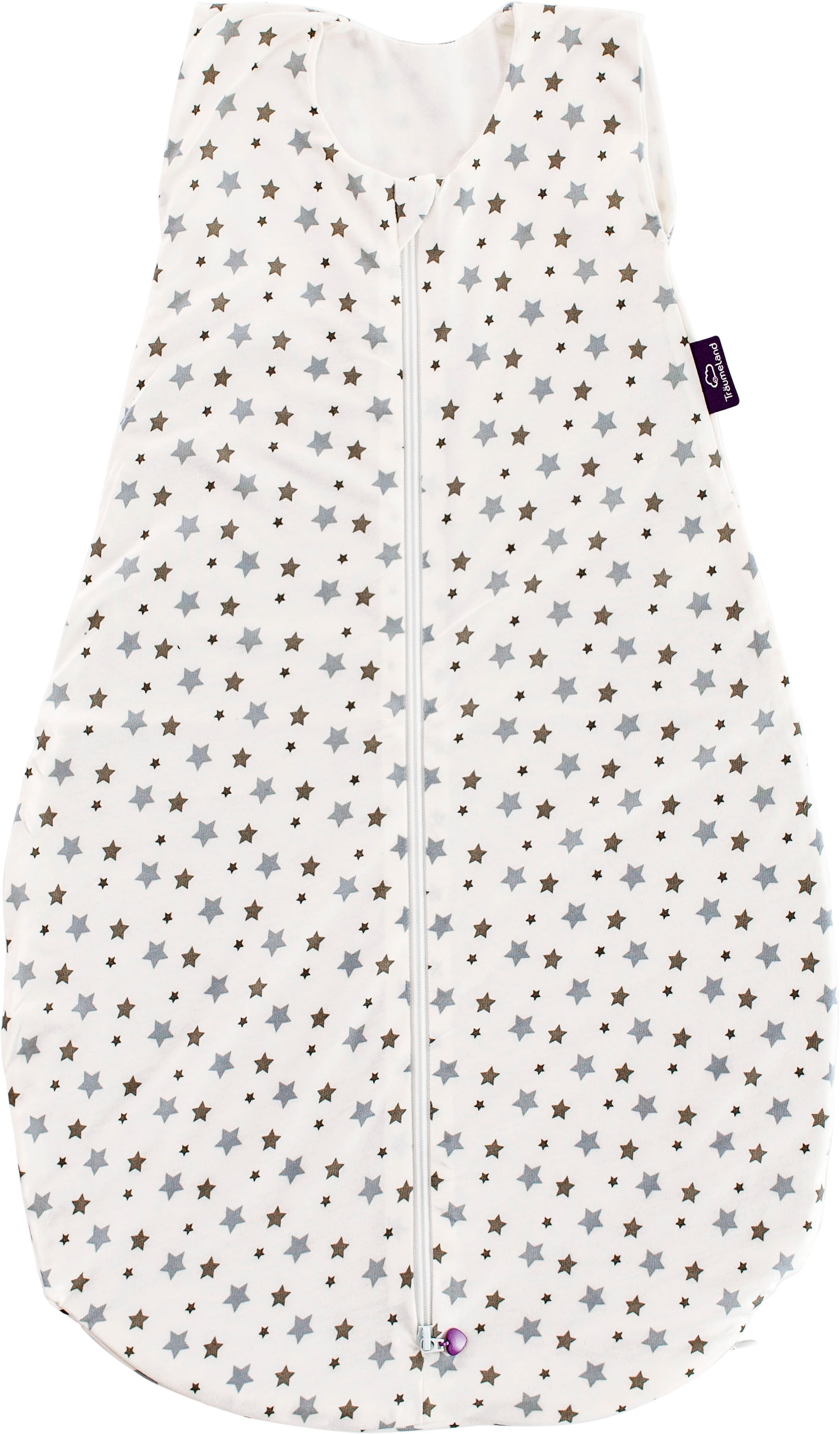 Träumeland Babyschlafsack »Sommerschlafsack LIEBMICH TENCEL™, Design weiß mit grauen Sternen«, (1 tlg.)