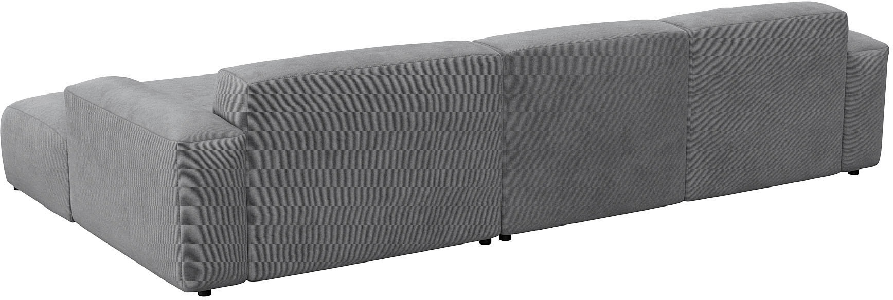 FLEXLUX Ecksofa »Lucera bequem und komfortabel durch hochwertigen Sitzaufbau, L-Form«, modern & anschmiegsam, Kaltschaum, Stahl-Wellenunterfederung