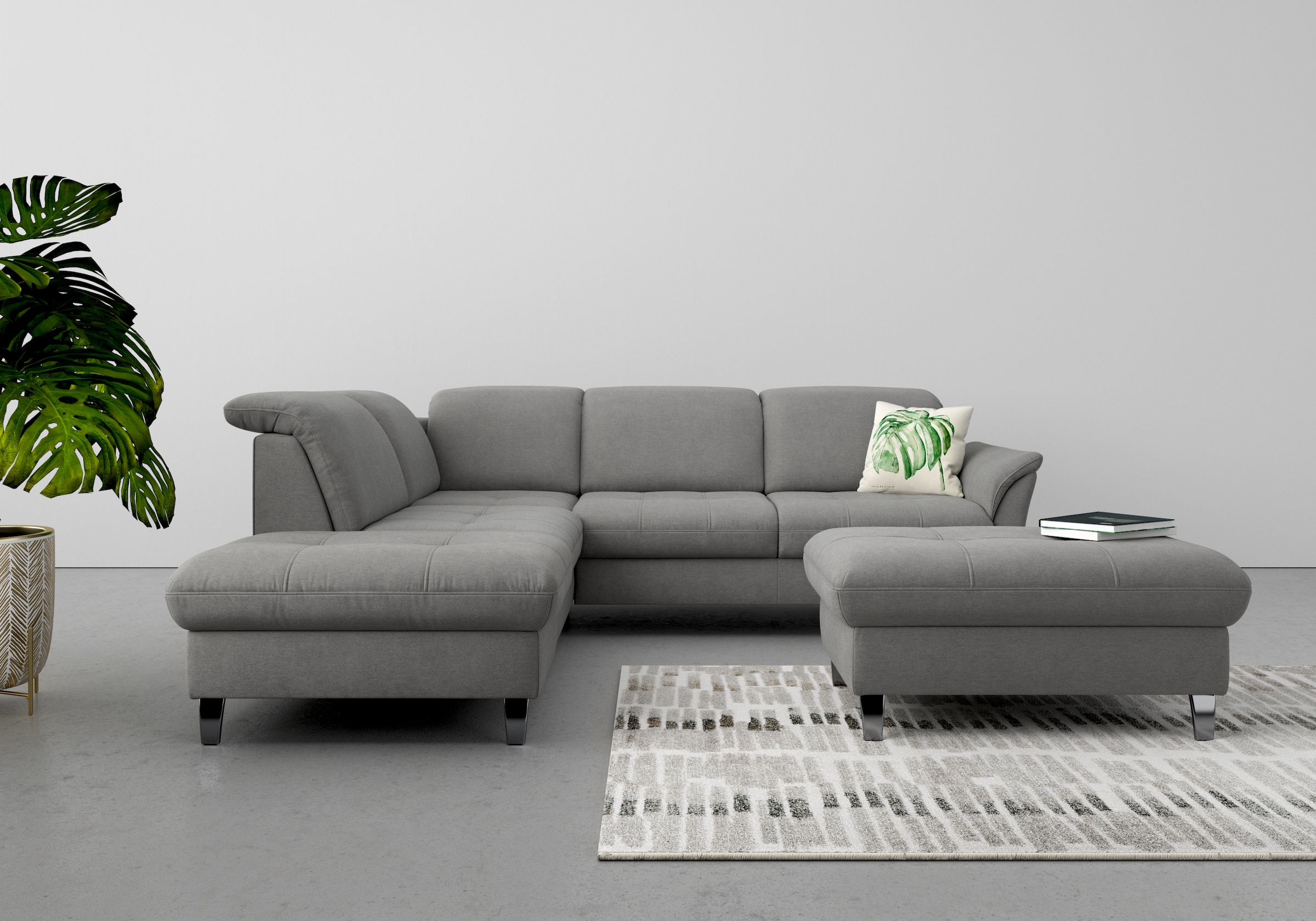 sit&more Ecksofa »Maggiore L-Form« wahlweise mit Kopfteilverstellung, Bettf günstig online kaufen