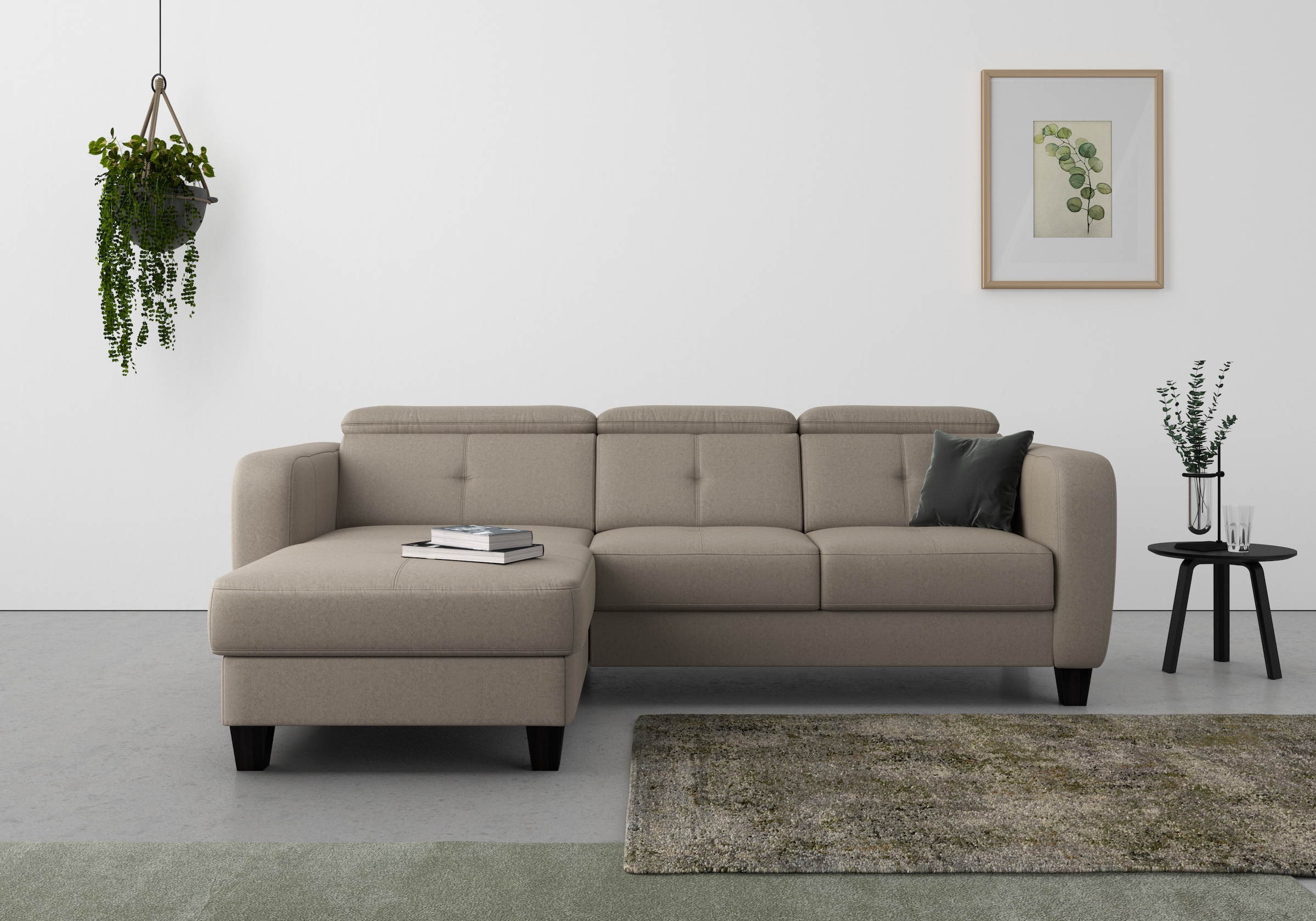 sit&more Ecksofa »Belluci L-Form«, inklusive Federkern, wahlweise mit Bettf günstig online kaufen