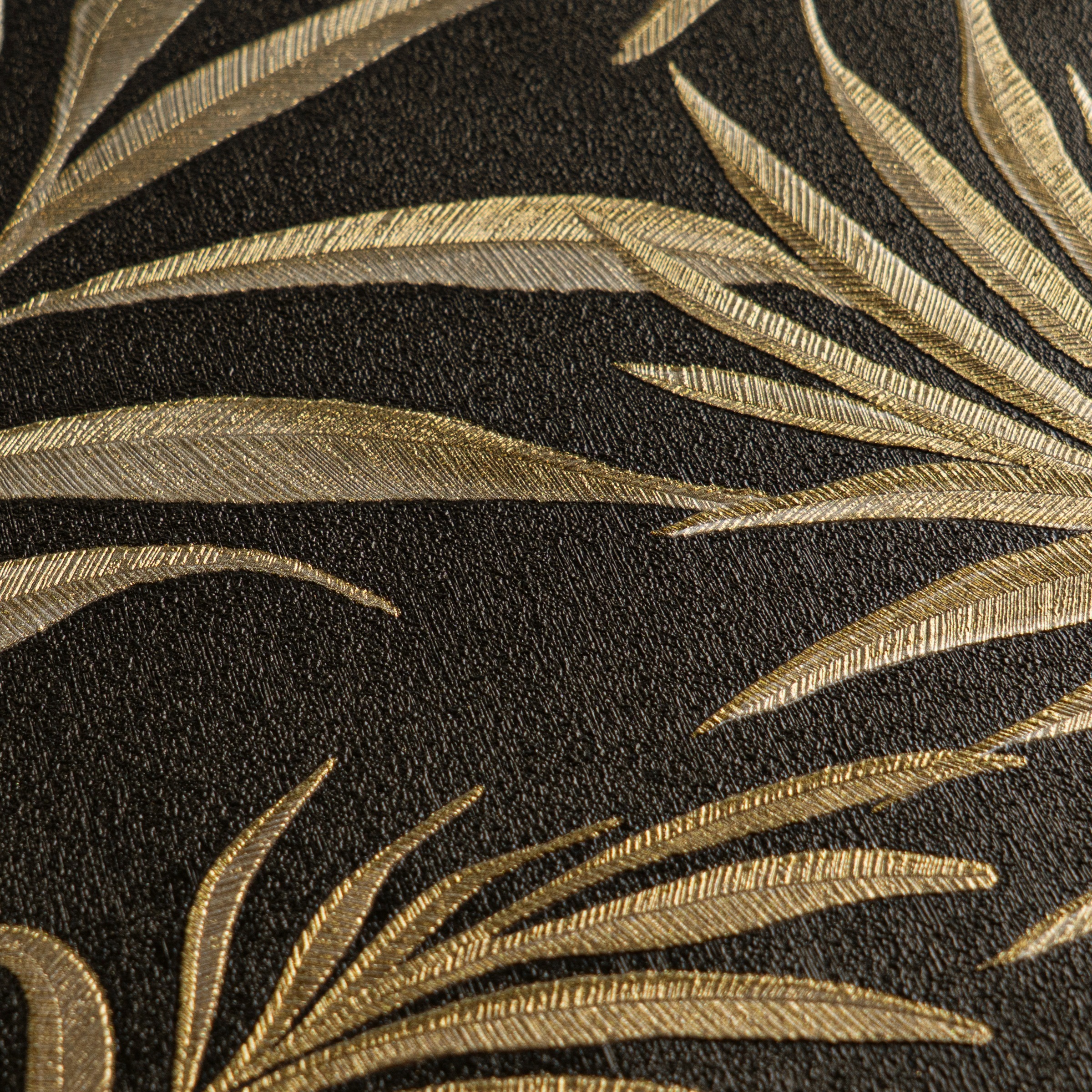 CosmoLiving by Cosmopolitan Vliestapete »Midnight Botanica-Mystery Tapete« matt strukturiert Tropisches Blätterdesign in moderner Eleganz