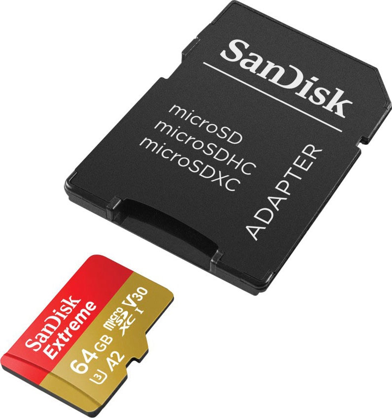 Sandisk Speicherkarte »Extreme 64GB« (64 GB UHS Class 3 170 MB/s Lesegeschwindigkeit)