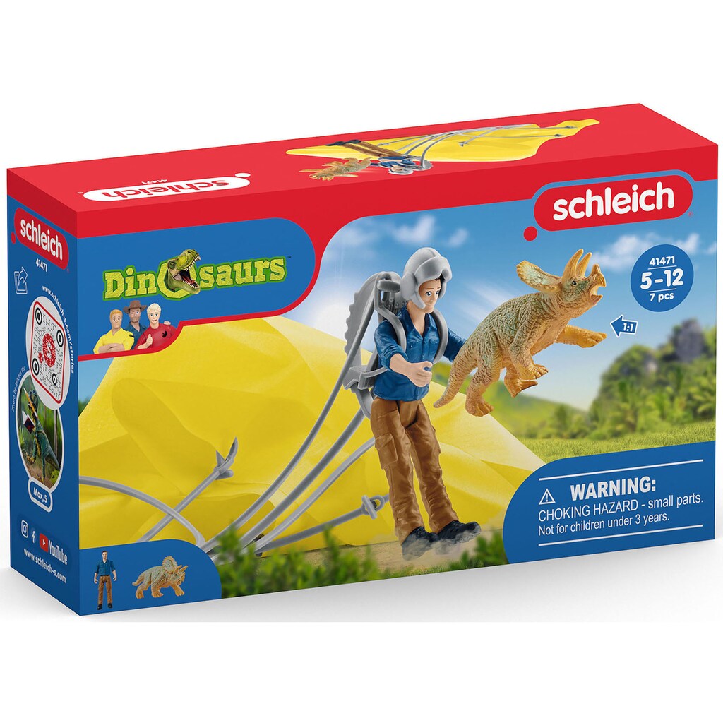 Schleich® Spielfigur »DINOSAURS, Dino Fallschirmrettung (41471)«