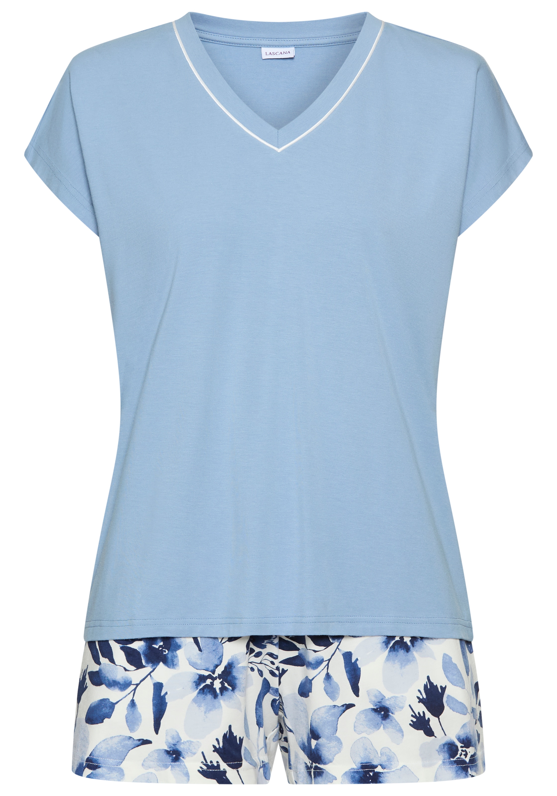 LASCANA Shorty Set, 2 mit bedruckter Shorts