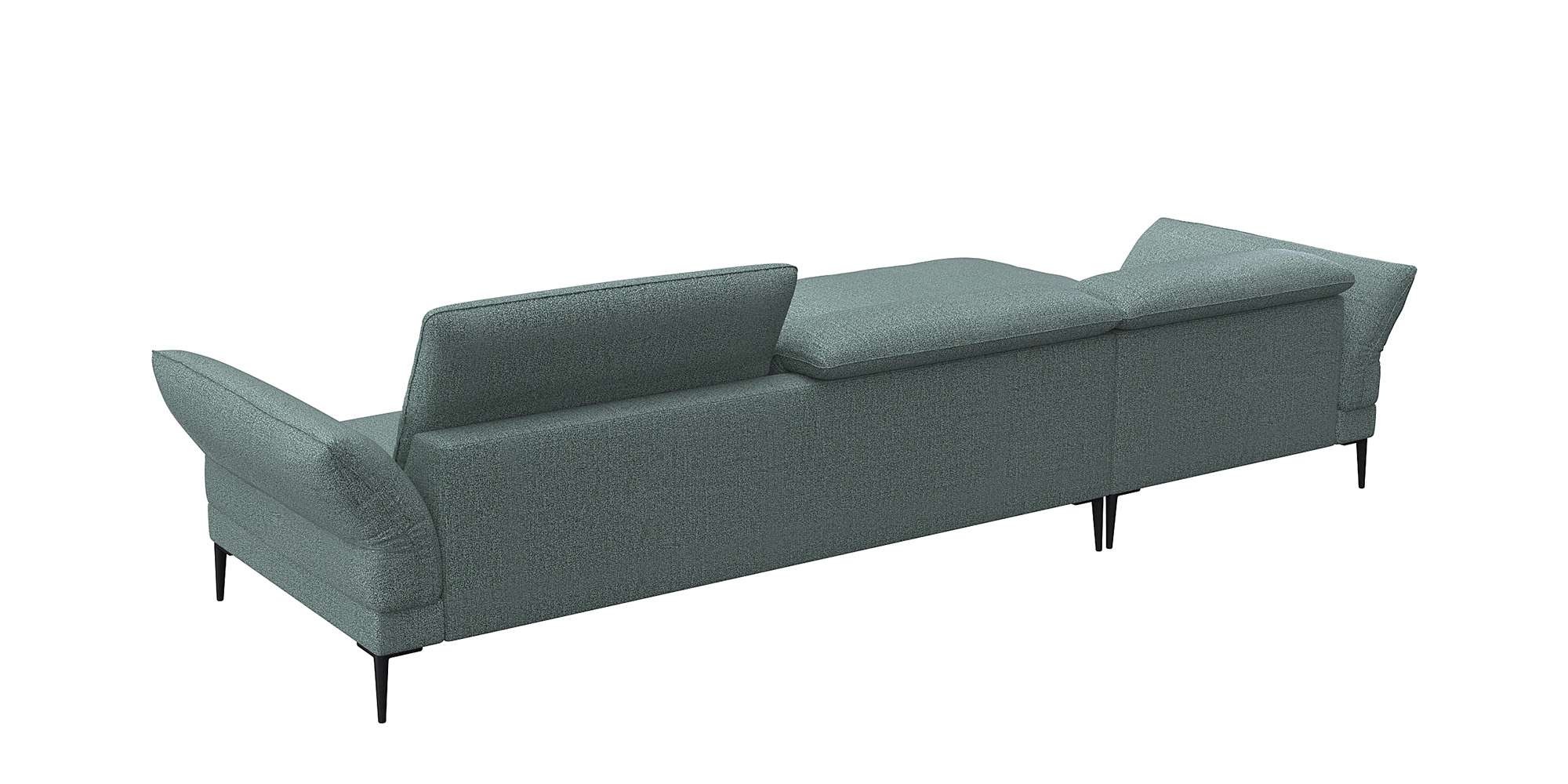 FLEXLUX Ecksofa »Salino, Funktionssofa mit Recamiere, Relaxsofa, Ecksofa«, Sofa mit Arm- und Kopfteil-Verstellungen, Kaltschaum & Stahl-Wellen