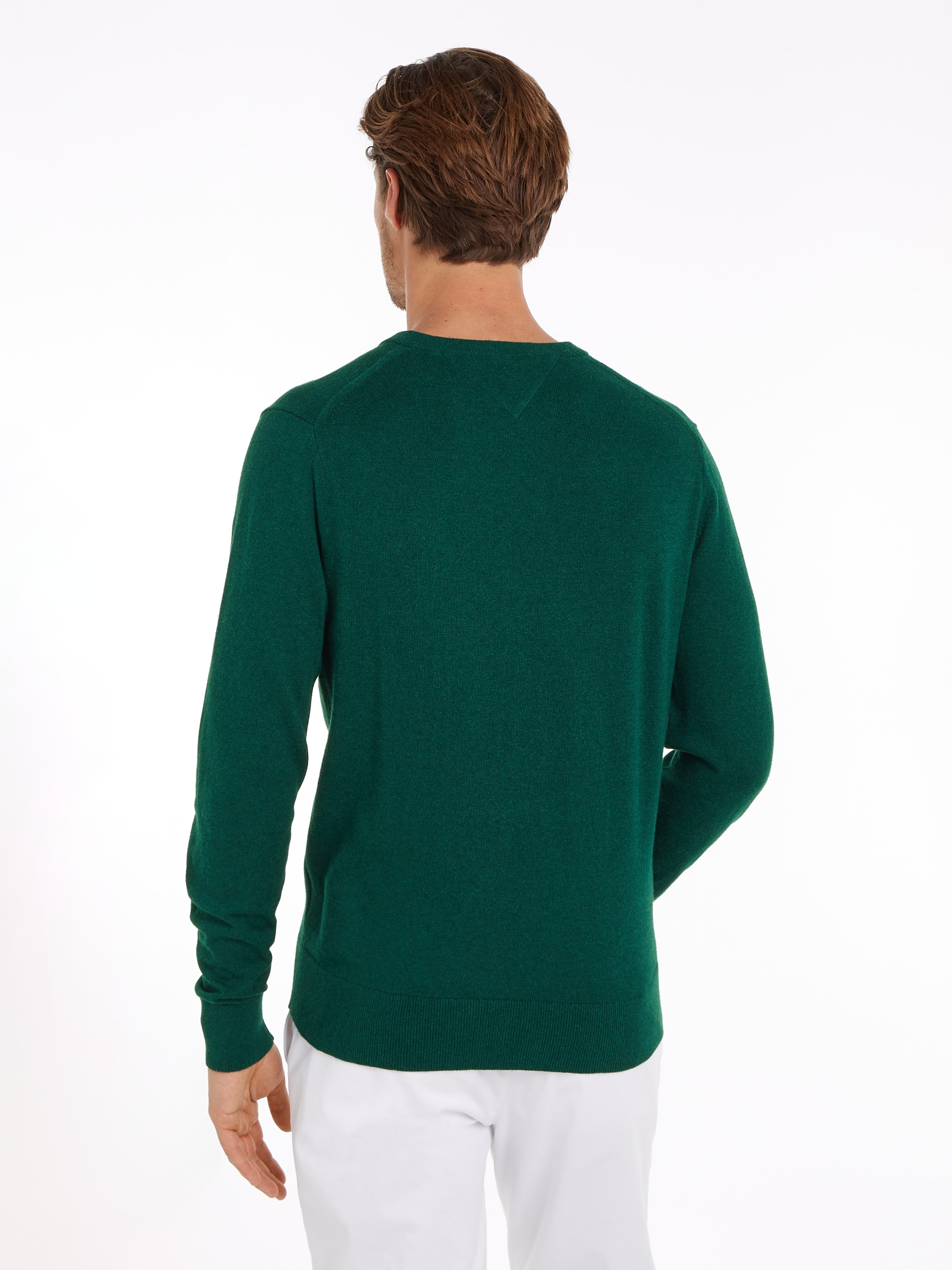 Tommy Hilfiger V-Ausschnitt-Pullover »PIMA ORG CTN CASHMERE V NECK«