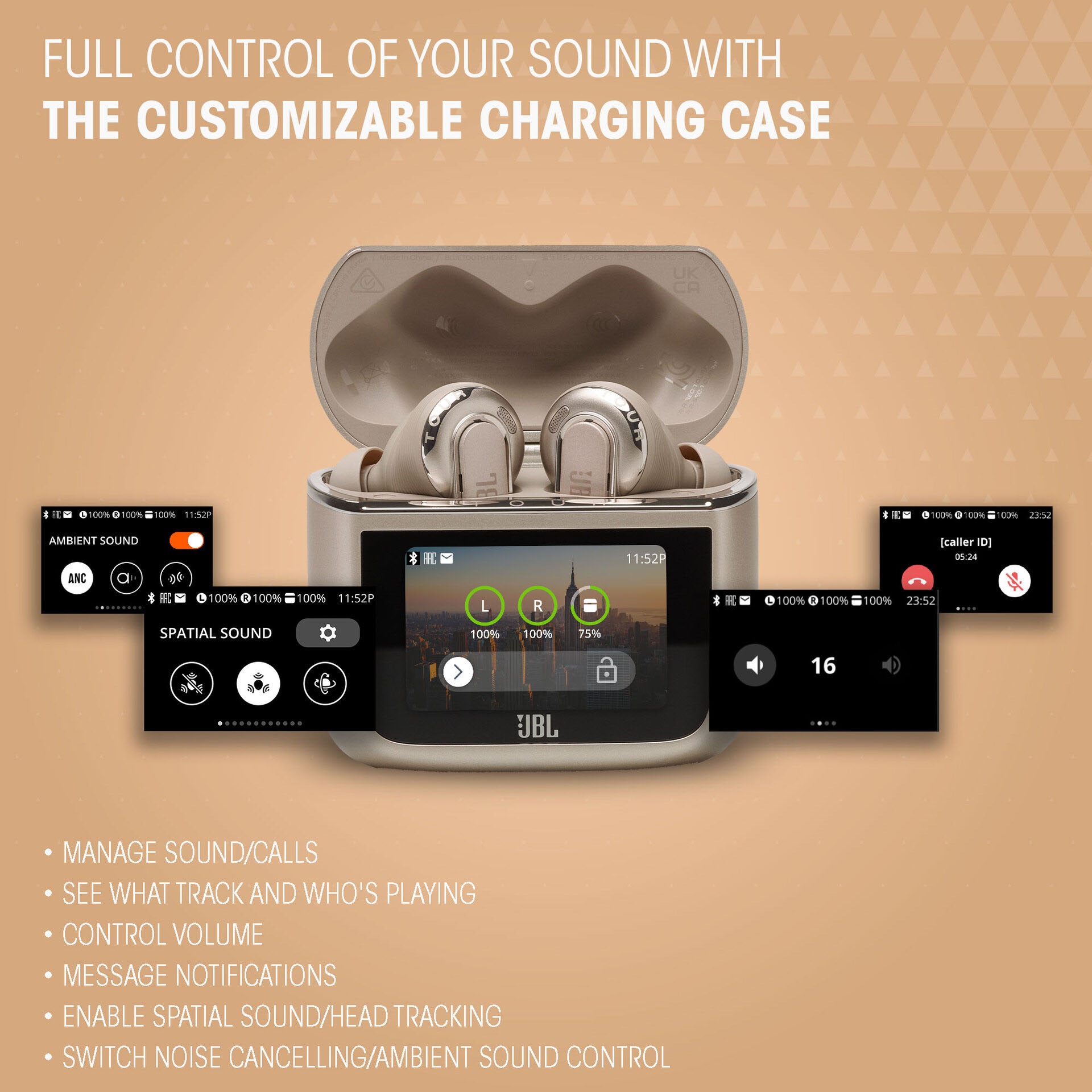 JBL wireless In-Ear-Kopfhörer »TOUR PRO 3 TWS« A2DP Bluetooth Active Noise Cancelling (ANC) | Freisprechfunktion | Stummschaltung