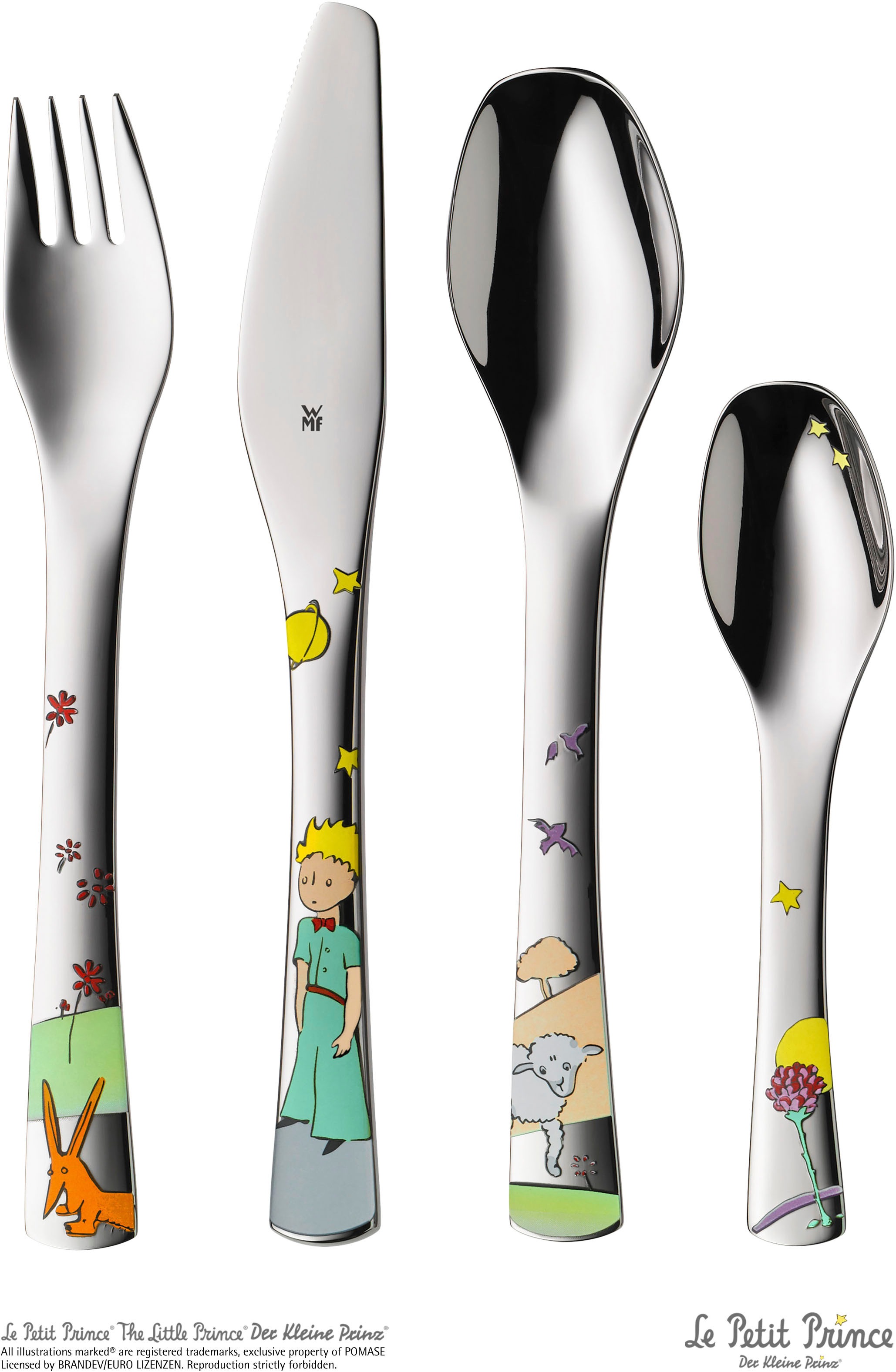 WMF Kinderbesteck »Der kleine Prinz« ab 6 Jahren, hygienisch, säurefest Edelstahl