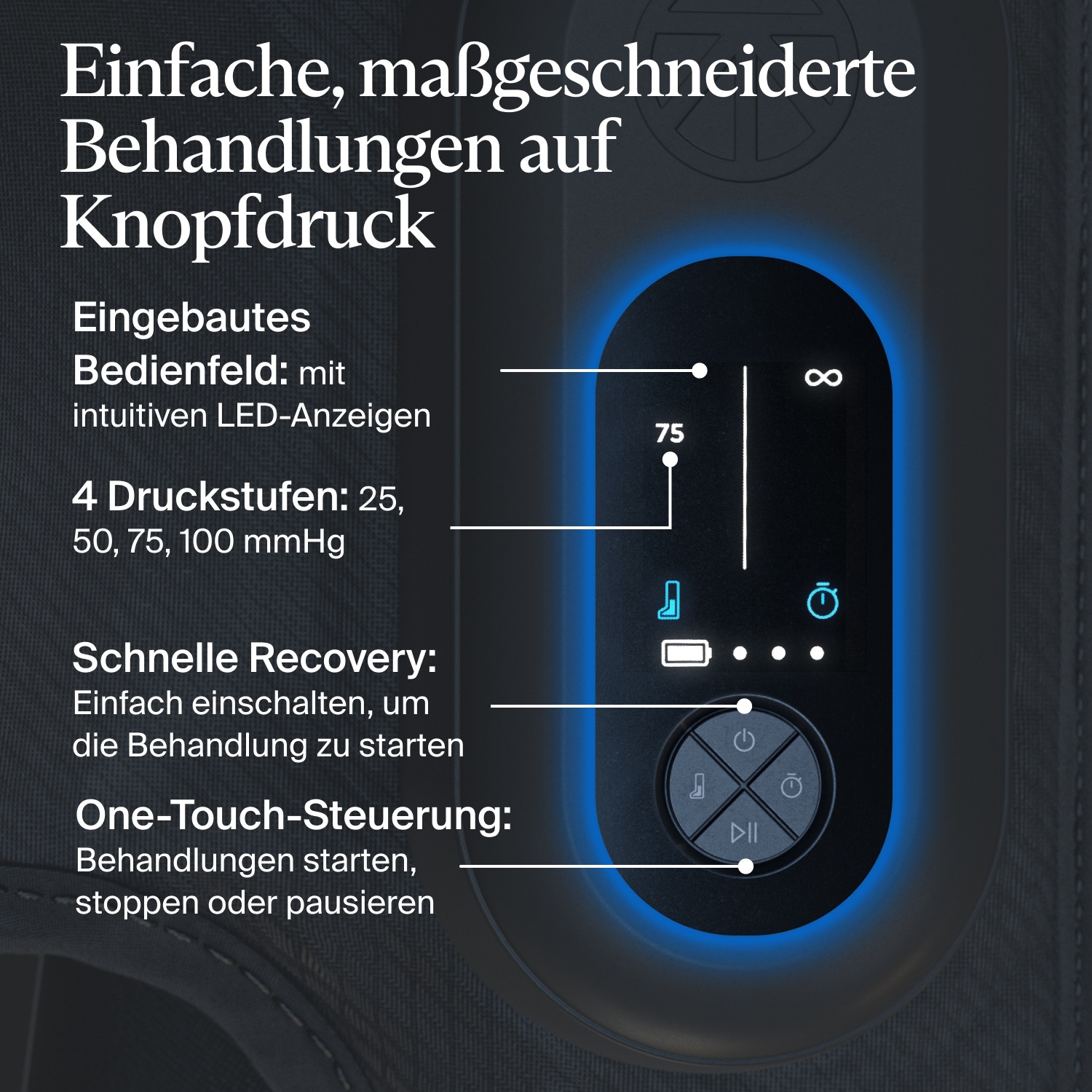 Therabody Massagegerät »Gr. M, RecoveryAir JetBoots Prime Kompressions-Stiefel, Medium«, lindert Muskelschmerz, fördert Regeneration, Leistung, Flexibilität