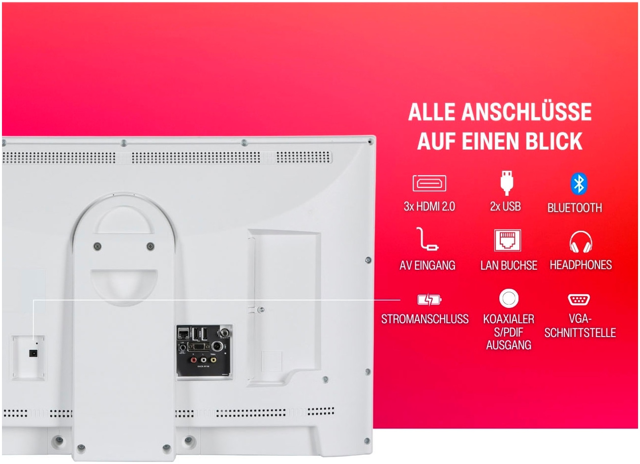 Telefunken LED-Fernseher »mobiler Akku-TV PL32WI«, HD ready, Smart-TV