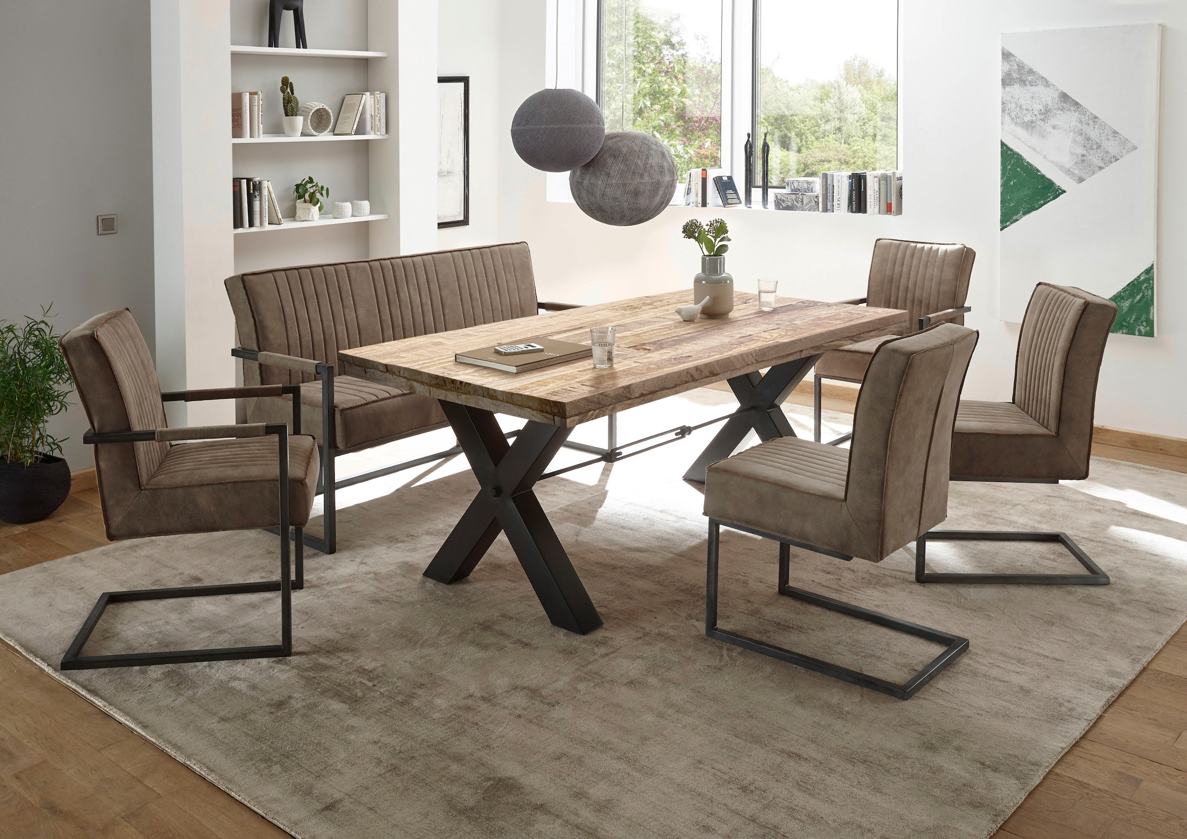 Stolkom Esstisch »Delhi«, 200 cm breit in Massivholz Mango Wood