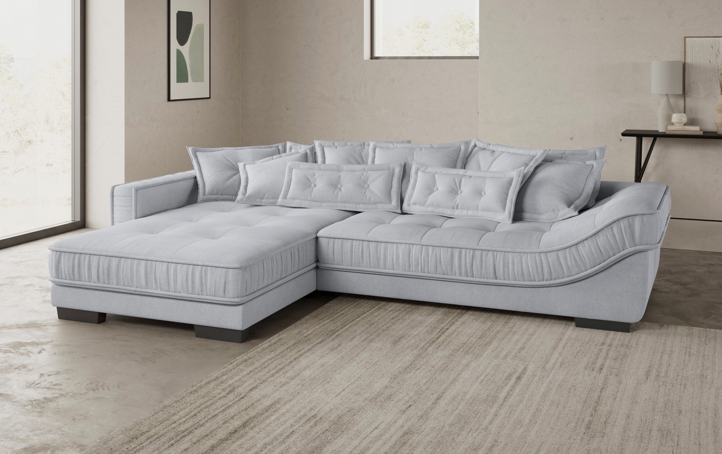 Mr. Couch Ecksofa »Diwan II, L-Form«, Wahlweise mit Kaltschaumpolsterung bis 140 kg belastbar