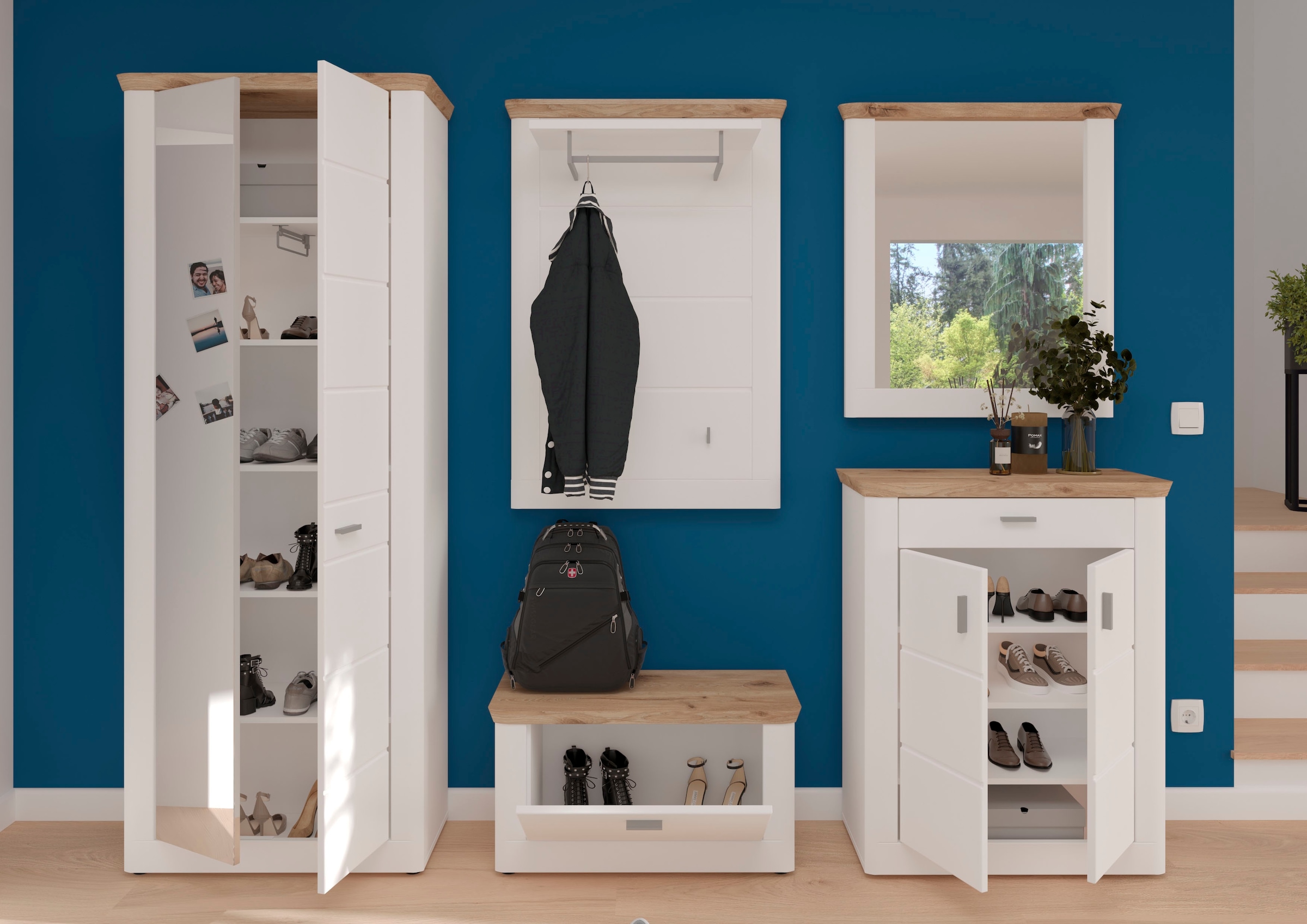 Home affaire Garderobenschrank »Halmstad«, (1 St.), Breite ca. 79 cm