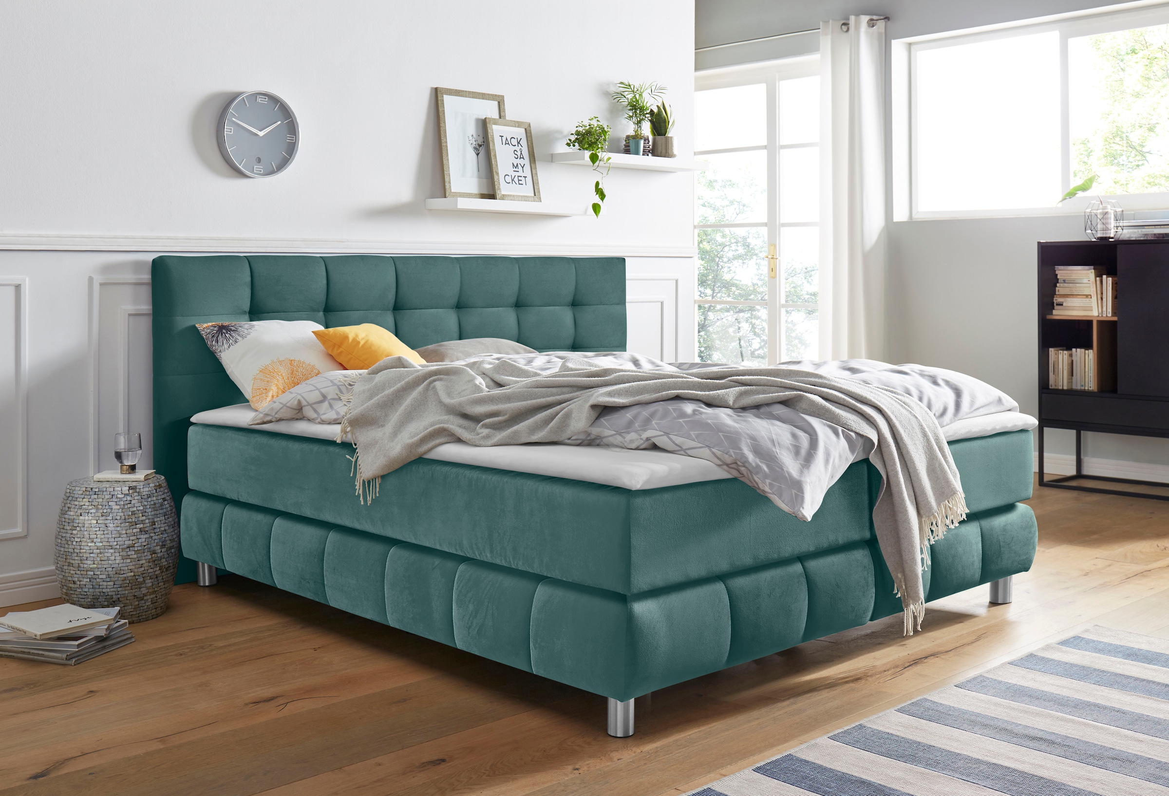 andas Boxspringbett "Salo", incl. Topper, 6 Breiten, 2 Härtegrade, TFK auch günstig online kaufen