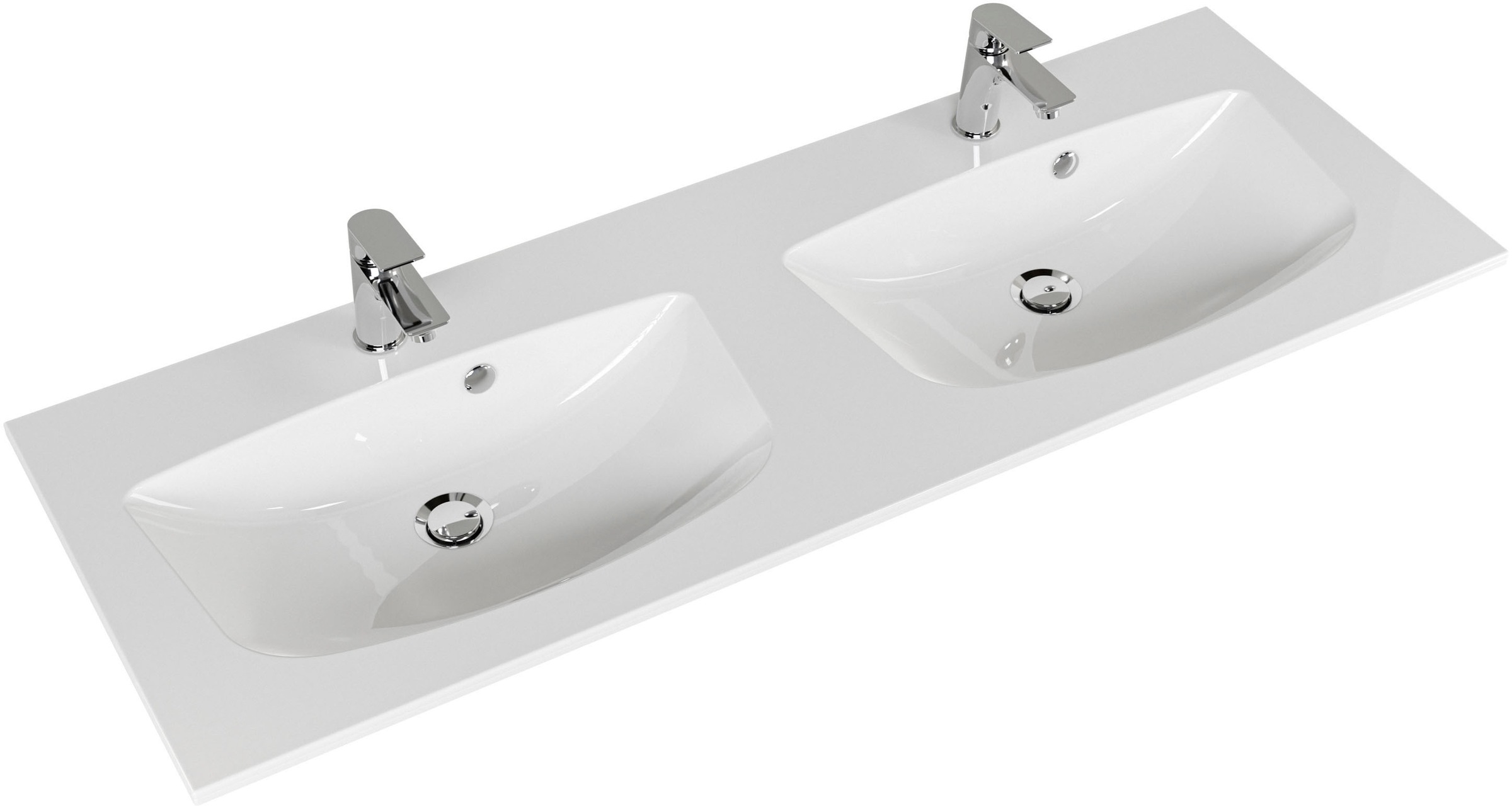 Saphir Badmöbel-Set »Serie 6025 2-teilig Mineralmarmor-Waschtisch mit LED-Spiegelschrank«, (2 St.), Waschplatz 132cm breit, 4 Schubladen, 2 Spiegel-Türen, inkl Türdämpfer