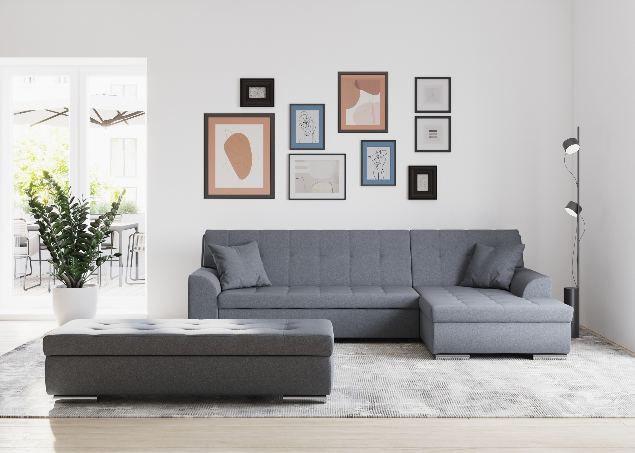 DOMO collection Ecksofa »Treviso viele Bezüge, auch in Cord, L-Form, B/T/H: günstig online kaufen
