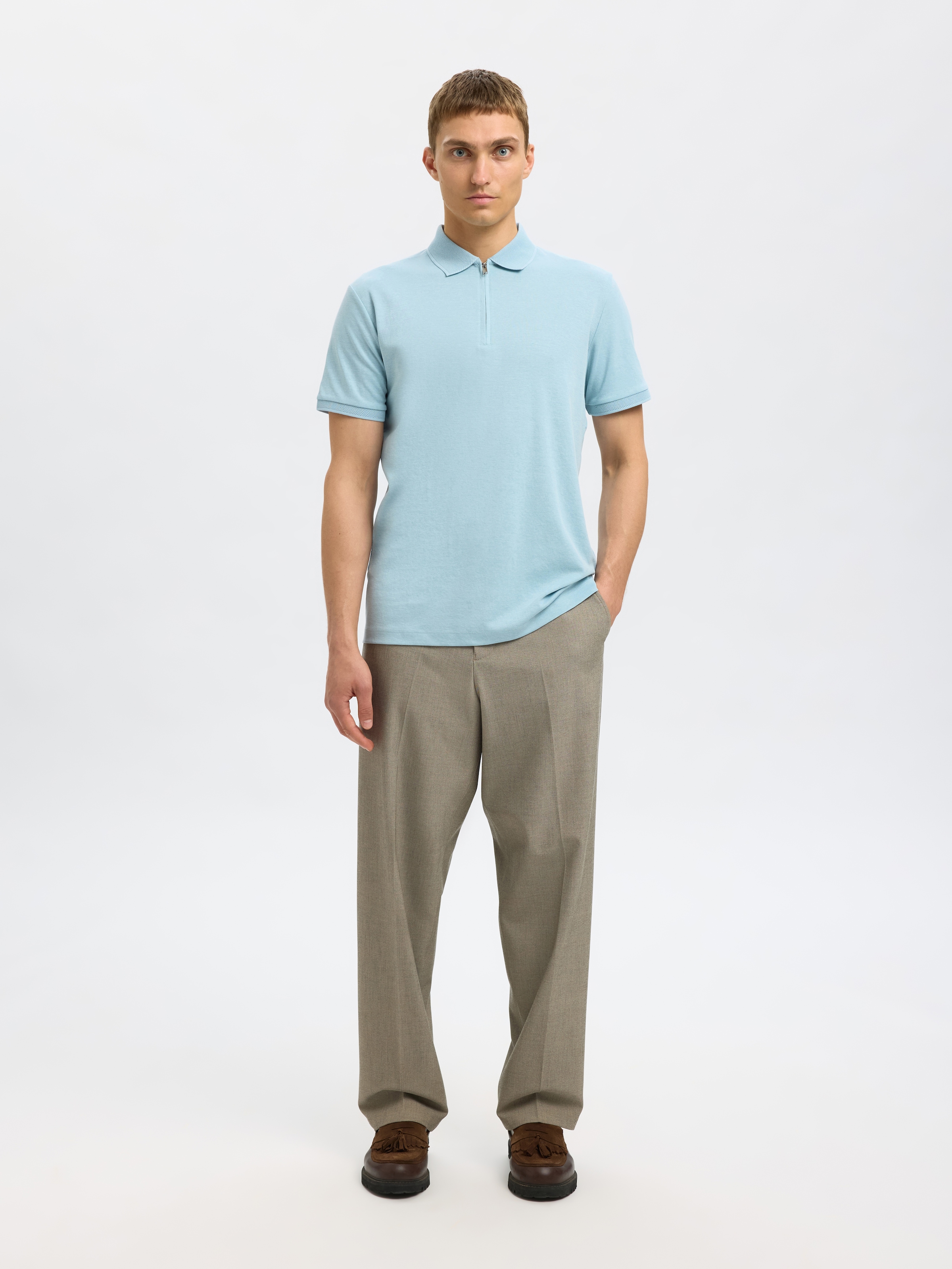 SELECTED HOMME Poloshirt »SLHFAVE ZIP SS POLO NOOS«