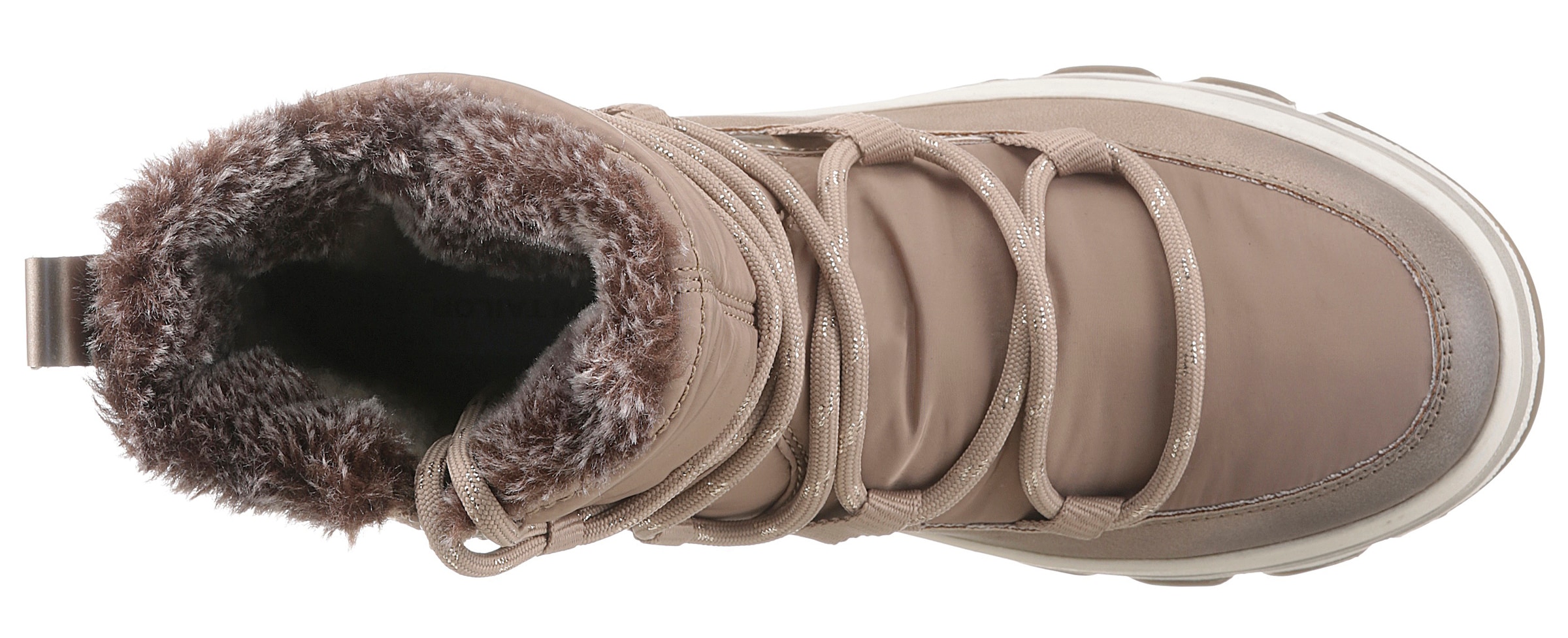 TOM TAILOR Winterboots  mit Fellimitat-Kragen