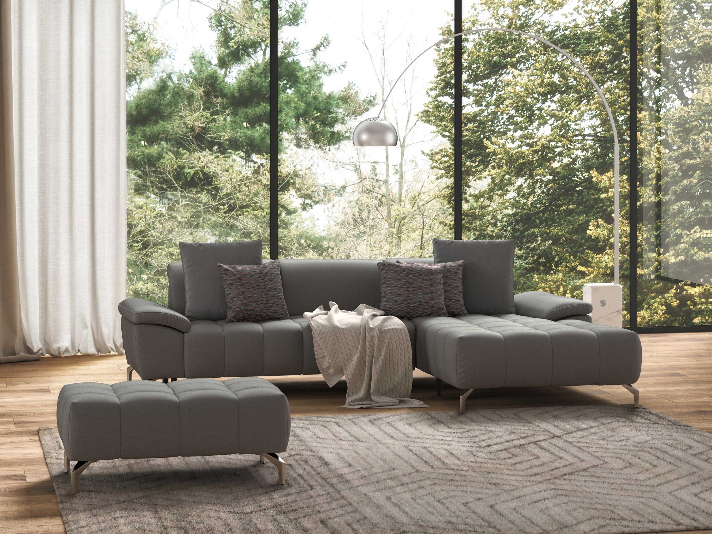 sit&more Ecksofa »Cool L-Form«, wahlweise mit Kopfteilverstellung und Vorzi günstig online kaufen