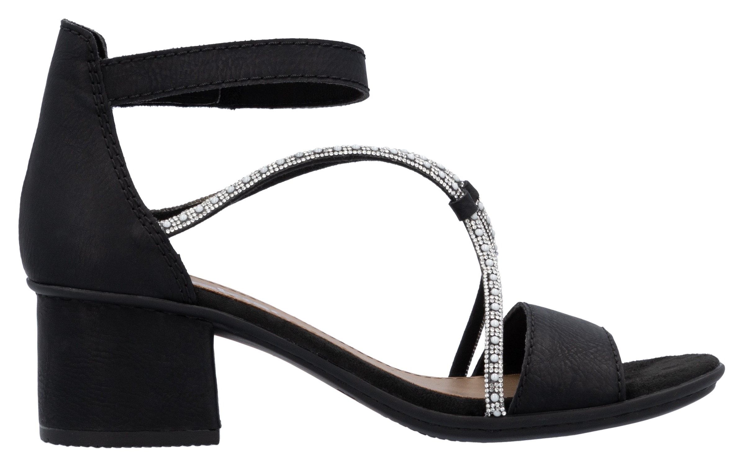 Rieker Sandalette, Sommerschuh, Sandale, Blockabsatz, mit praktischem Klettverschluss