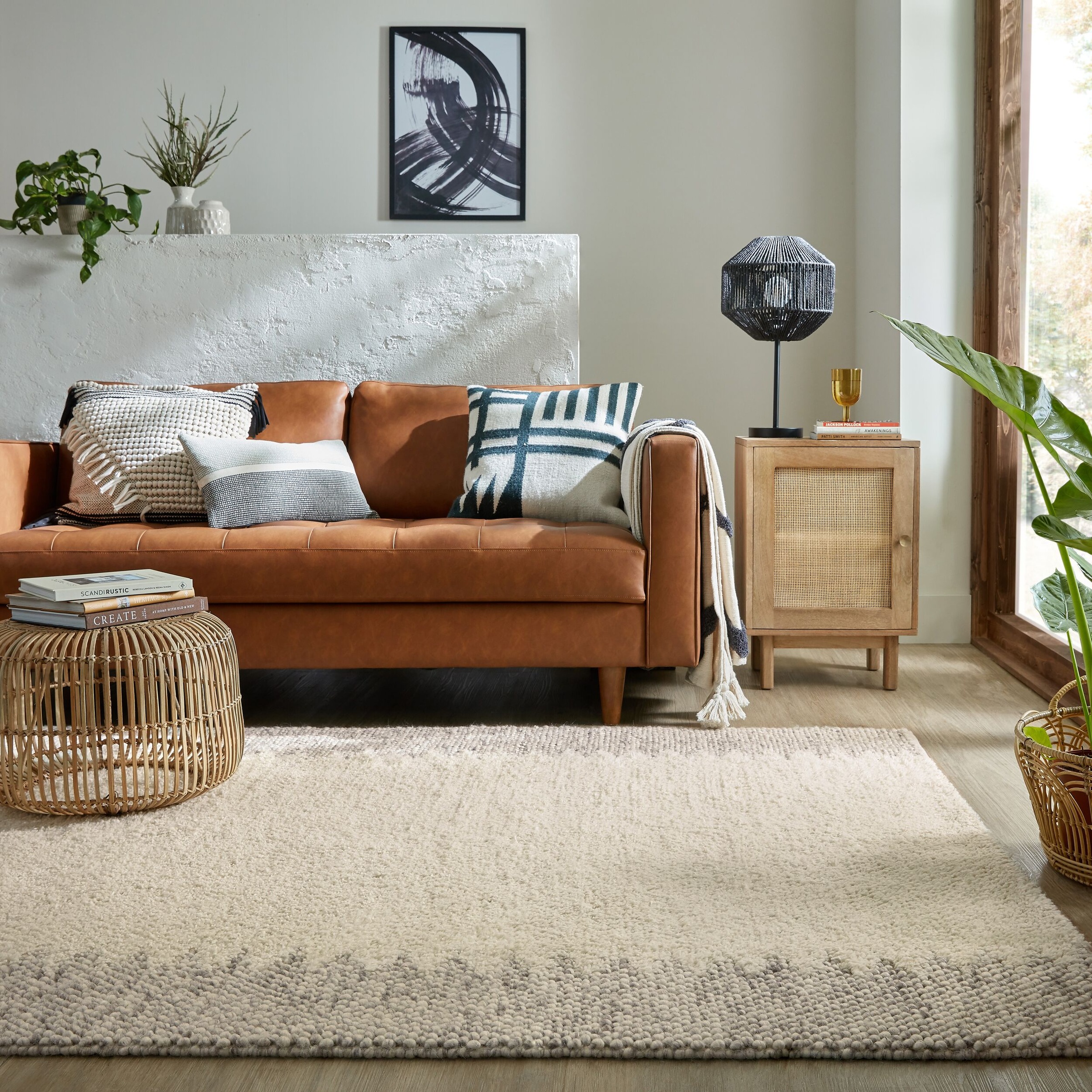 FLAIR RUGS Wollteppich »Minerals Border«, rechteckig, 3 mm Höhe, Mineralien günstig online kaufen
