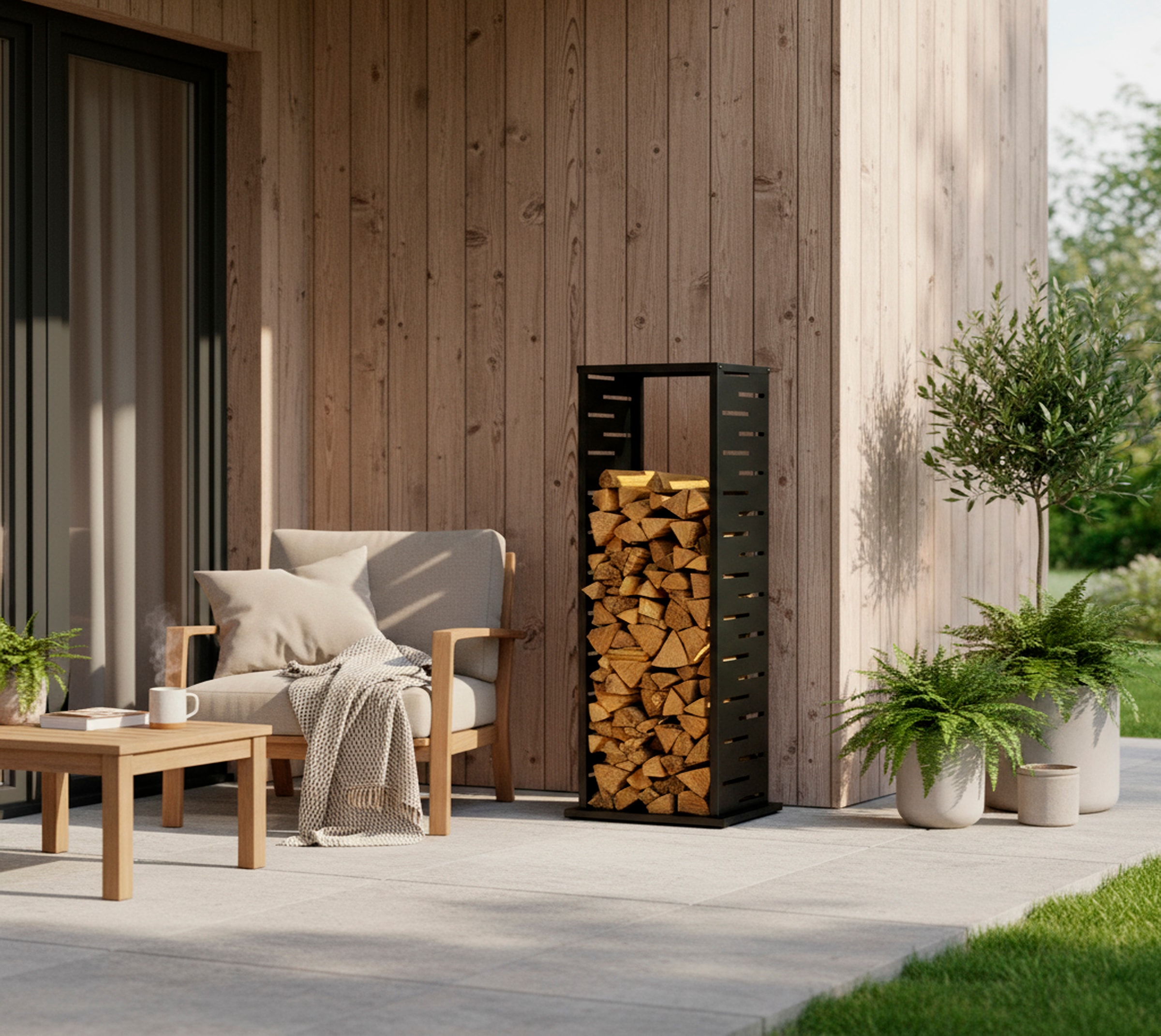 WESTMANN Kaminholzregal »Luma Grid«