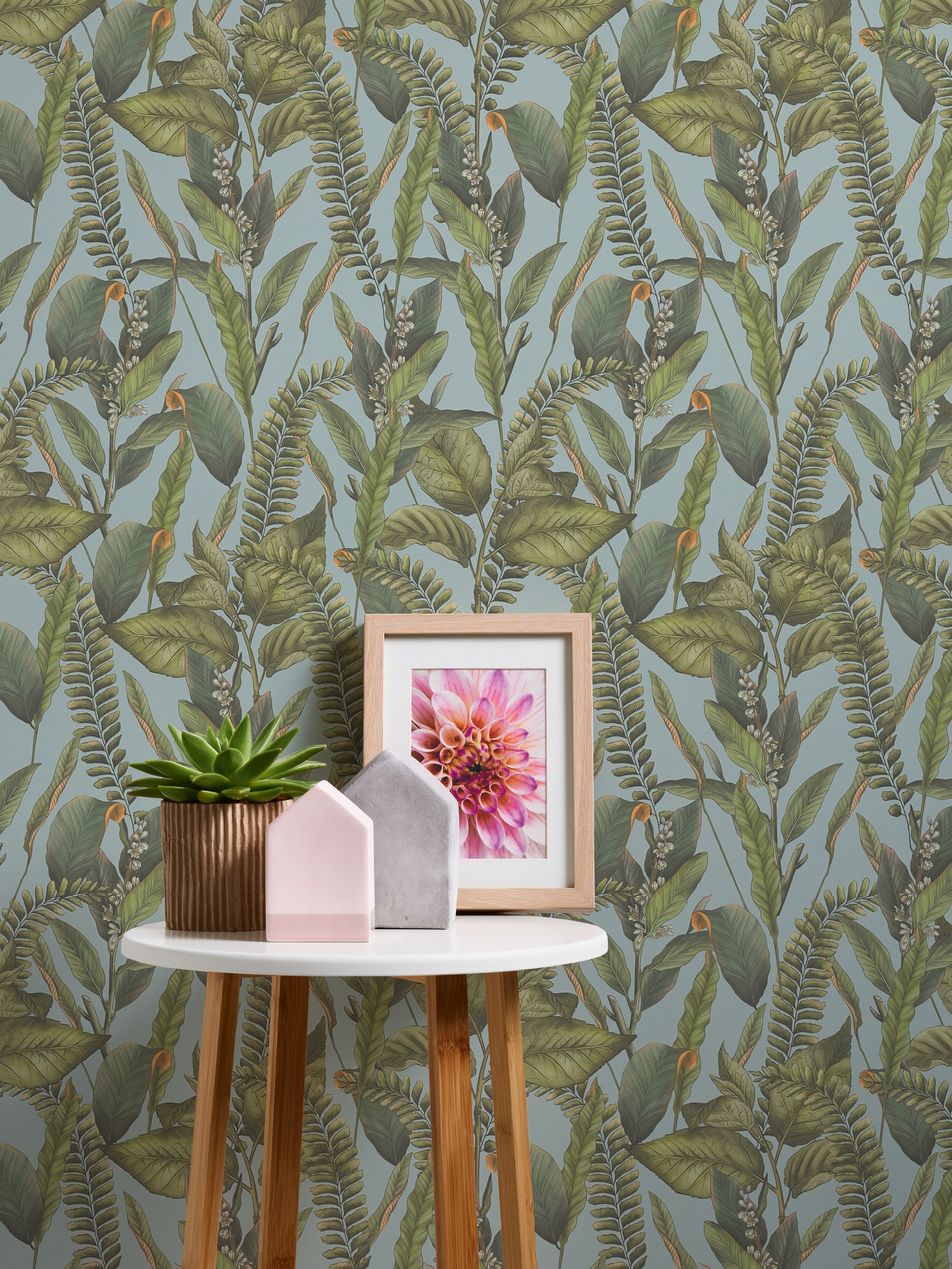 living walls Vliestapete »Drawn Into Nature Dschungel-Tapete Mustertapete Floral Natur«, matt, Vliestapete Dschungel für Schlafzimmer Küche Wohnzimmer Dschungel Flur