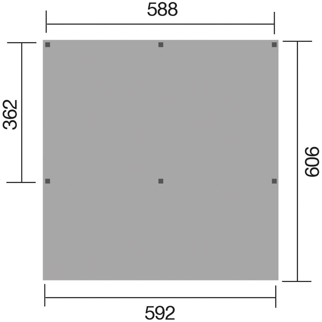 weka Doppelcarport, Holz, 276 cm, braun