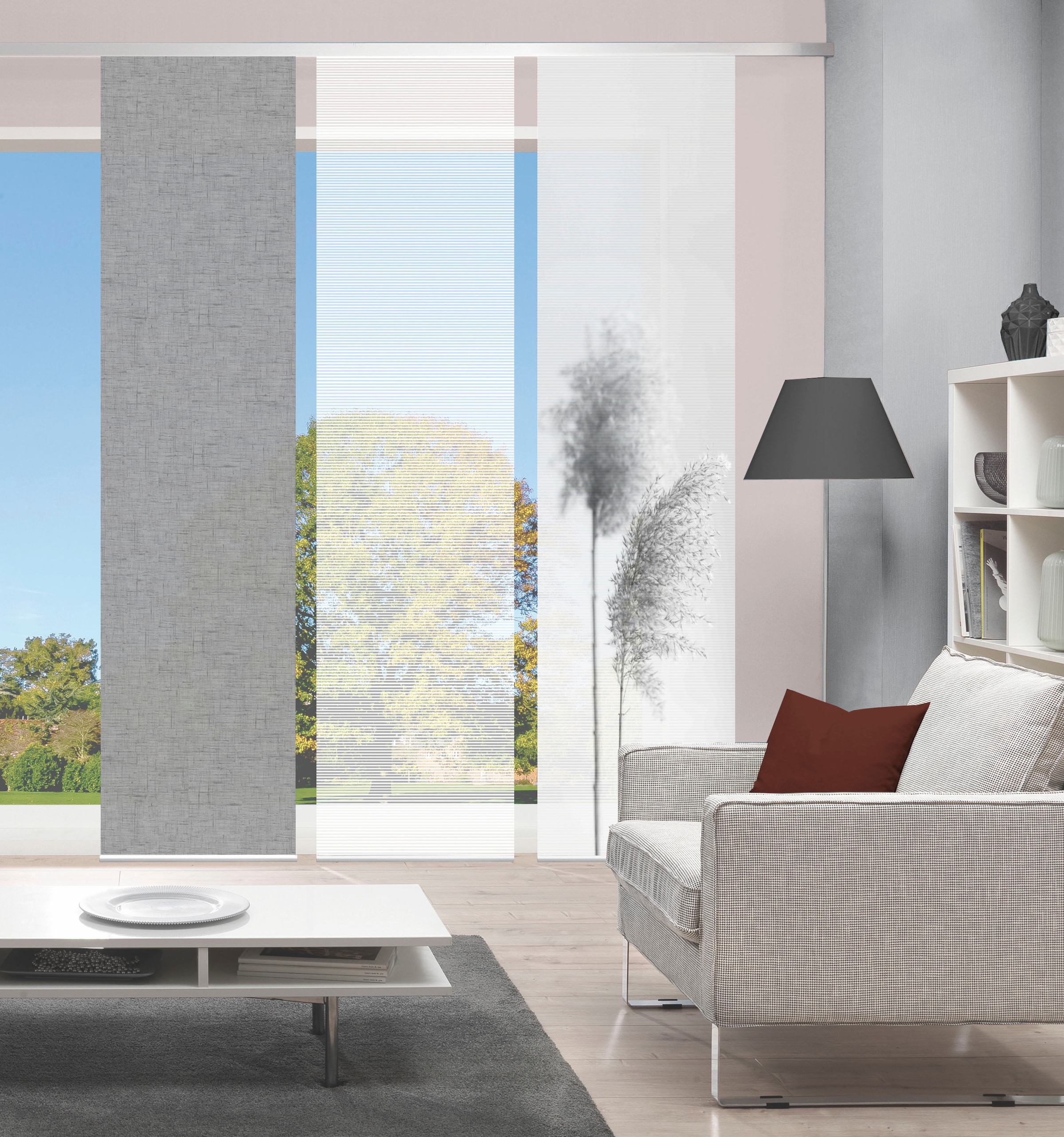 Vision S Schiebegardine »IRLOS 3er SET« Paneelwagen 3 Stk. tlg. Schiebevorh günstig online kaufen