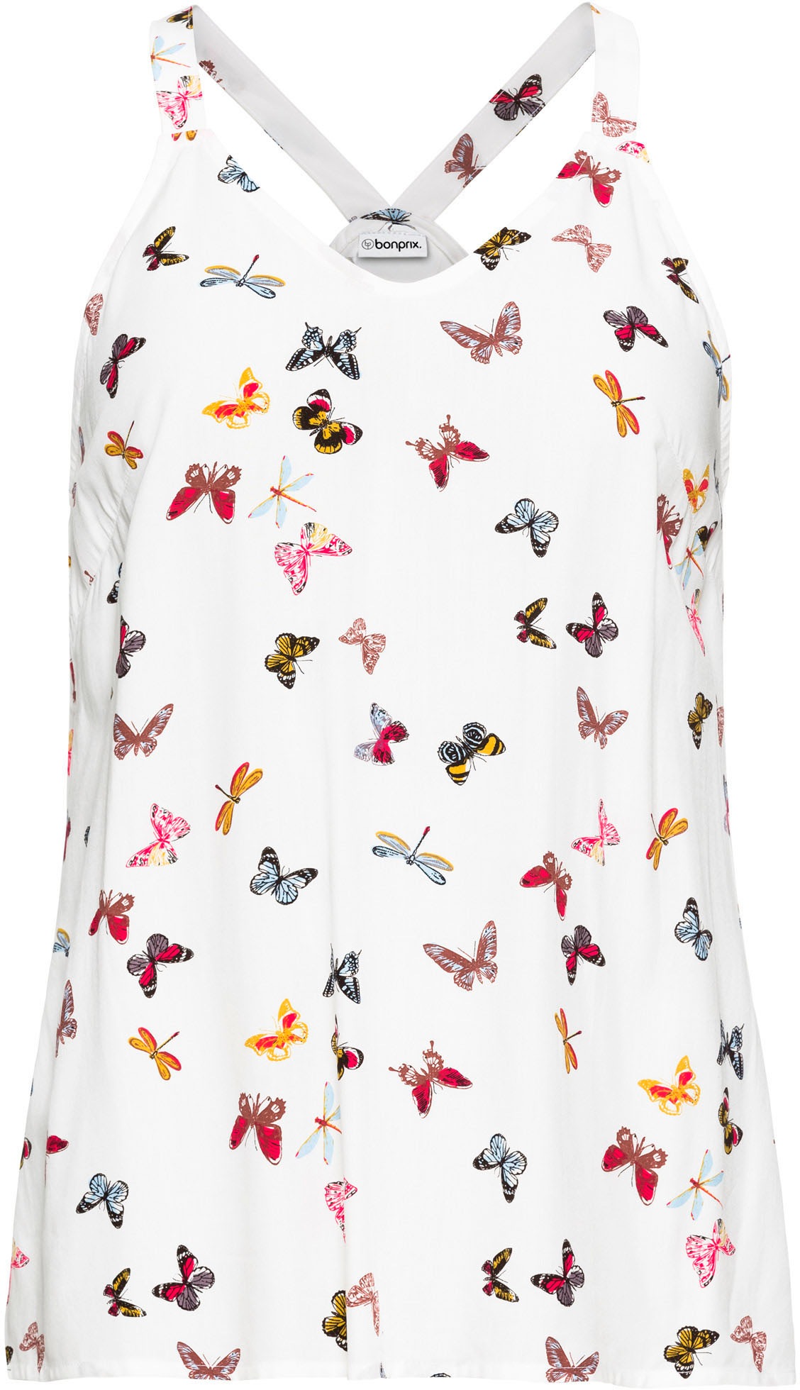 bonprix Blusentop A-Linie, ausgestellter Saum, originelle Rückenlösung