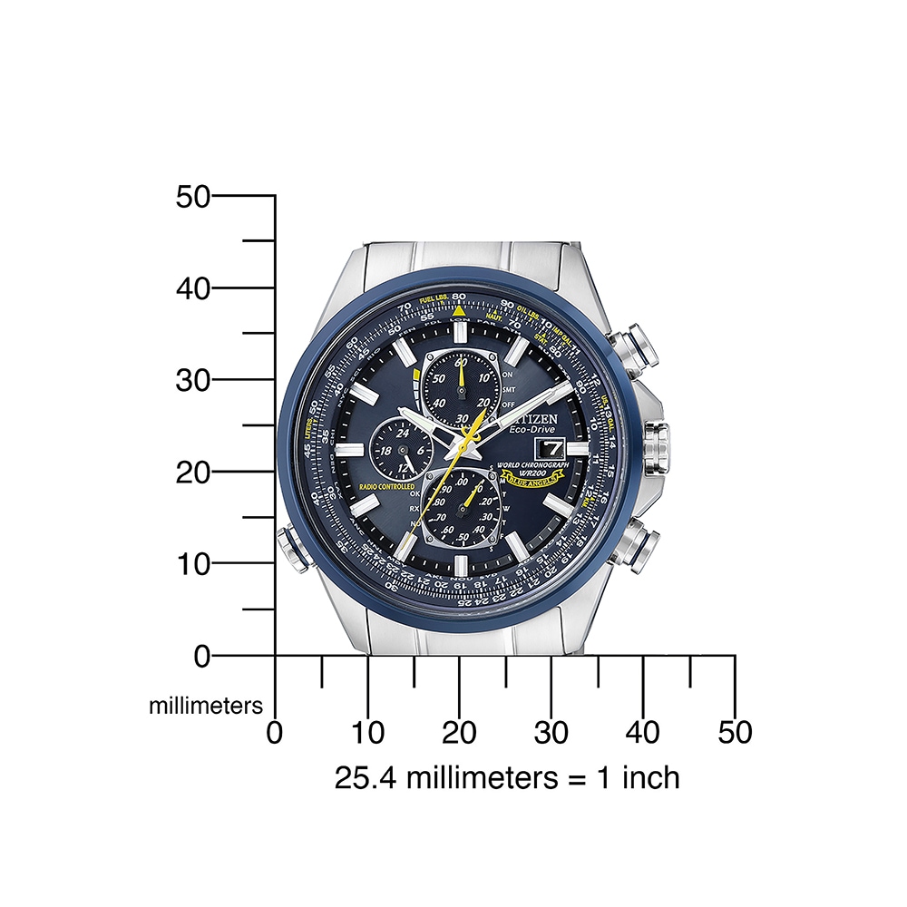 Citizen Funkchronograph »Promaster Blue Angels« Armbanduhr, Herrenuhr, Solar, Stoppfunktion, Edelstahlarmband