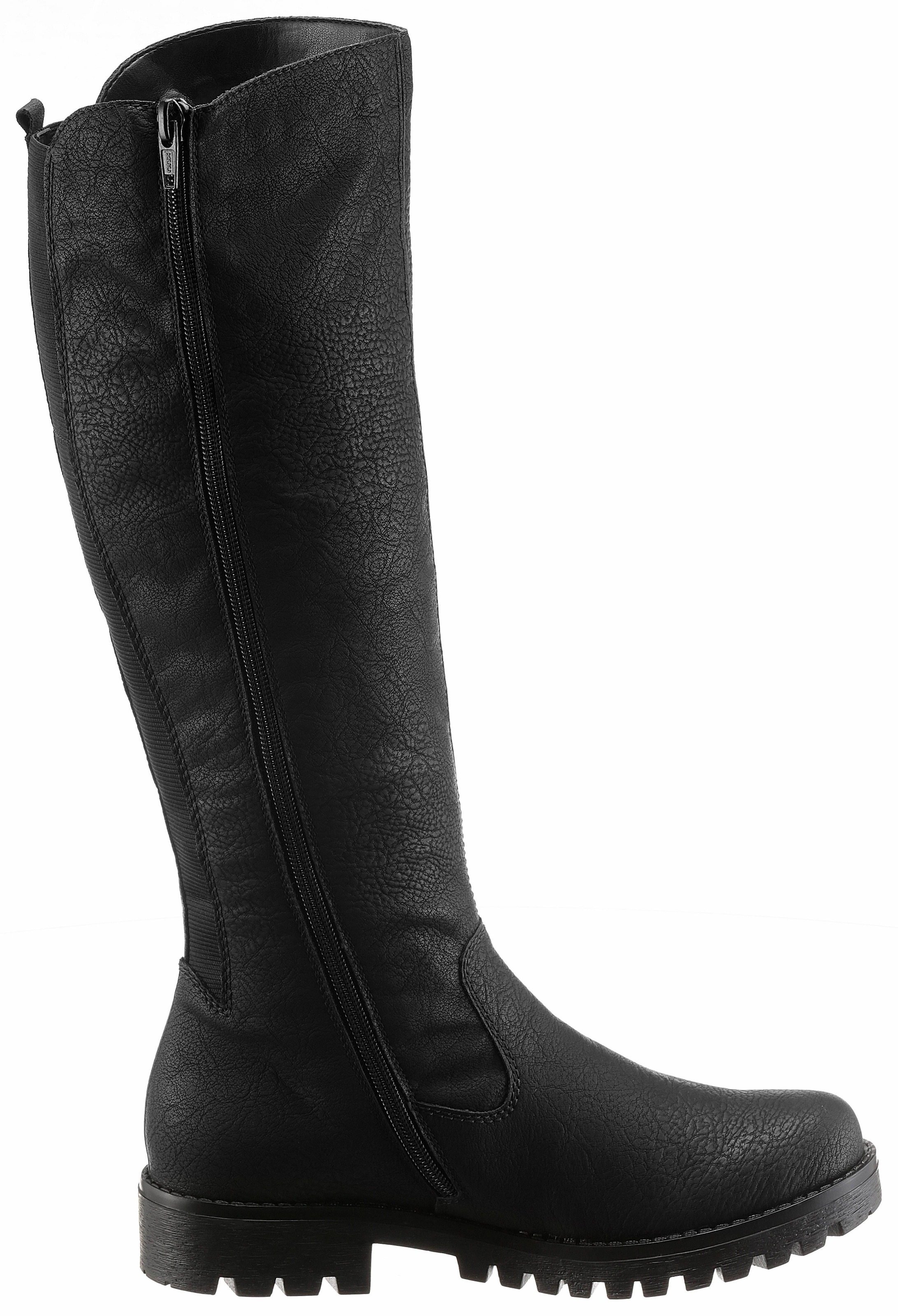 Rieker Winterstiefel, Langschaftstiefel, Winterstiefel im klassischen Look, TEX-Membran