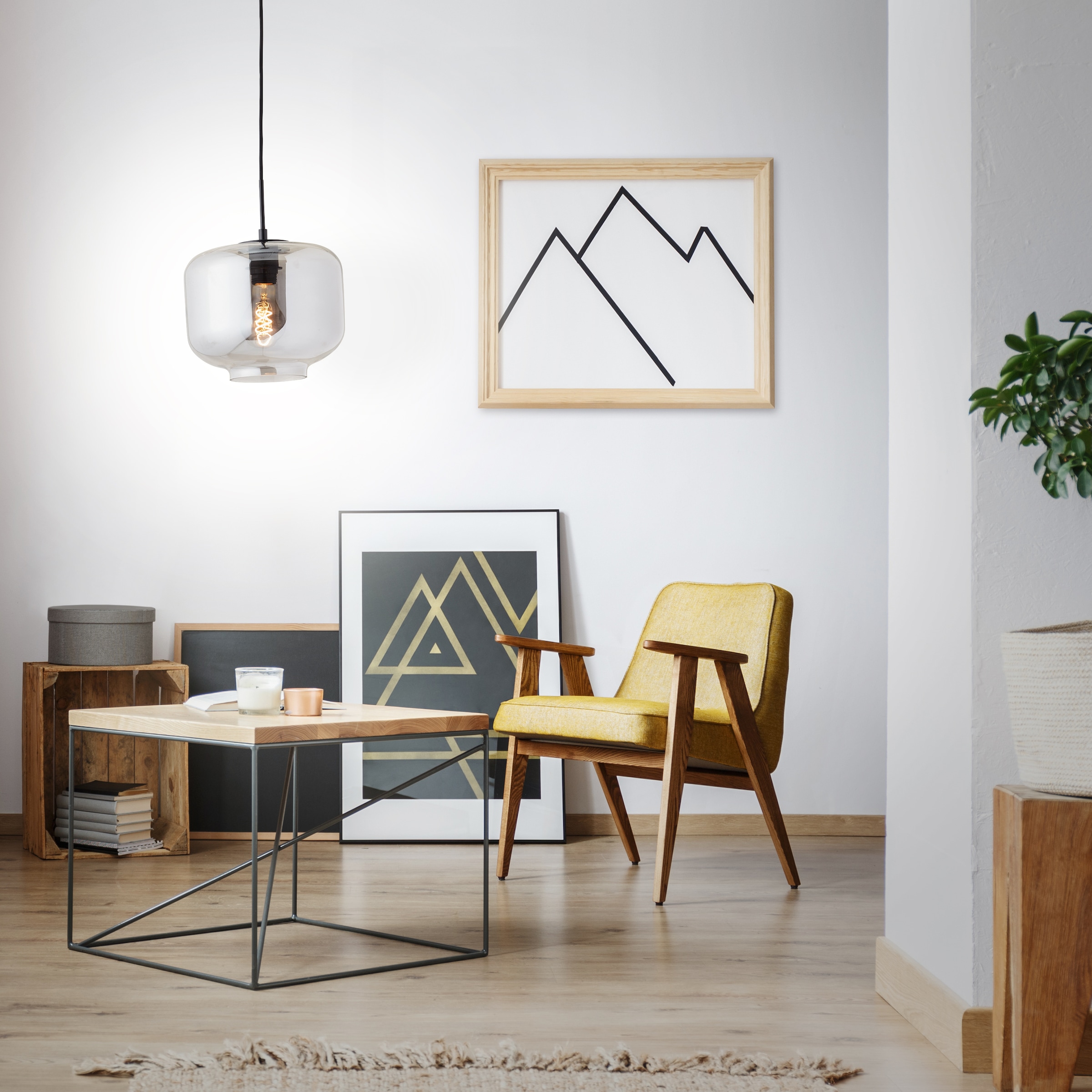 Brilliant Pendelleuchte »Kleon«, 1 flammig, Leuchtmittel E27 | ohne Leuchtmittel, Hängelampe, 185 x 25 cm, E27, kürzbar