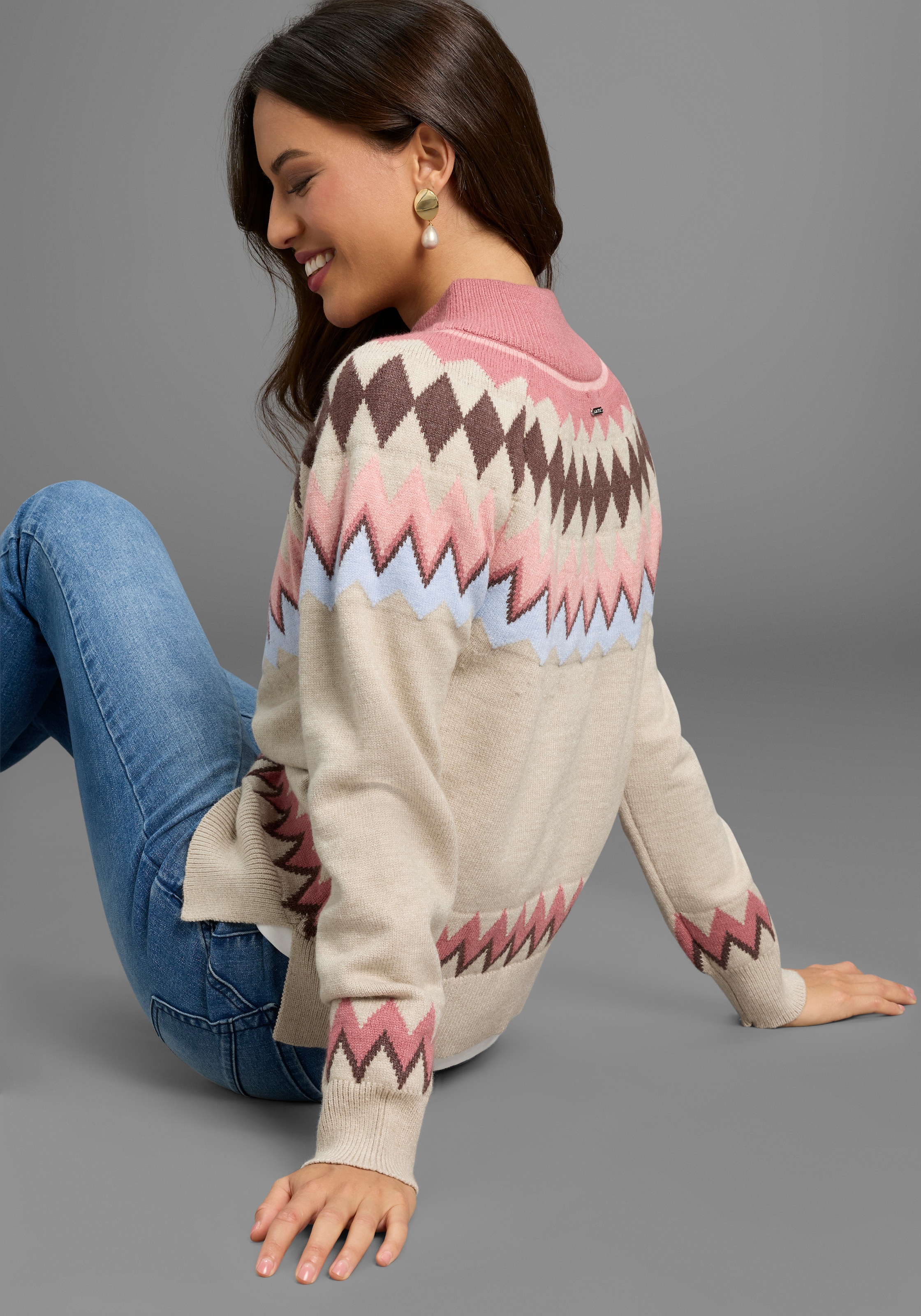 Laura Scott Troyer Winterstrick mit kuscheligem Norwegermuster - NEUE KOLLEKTION