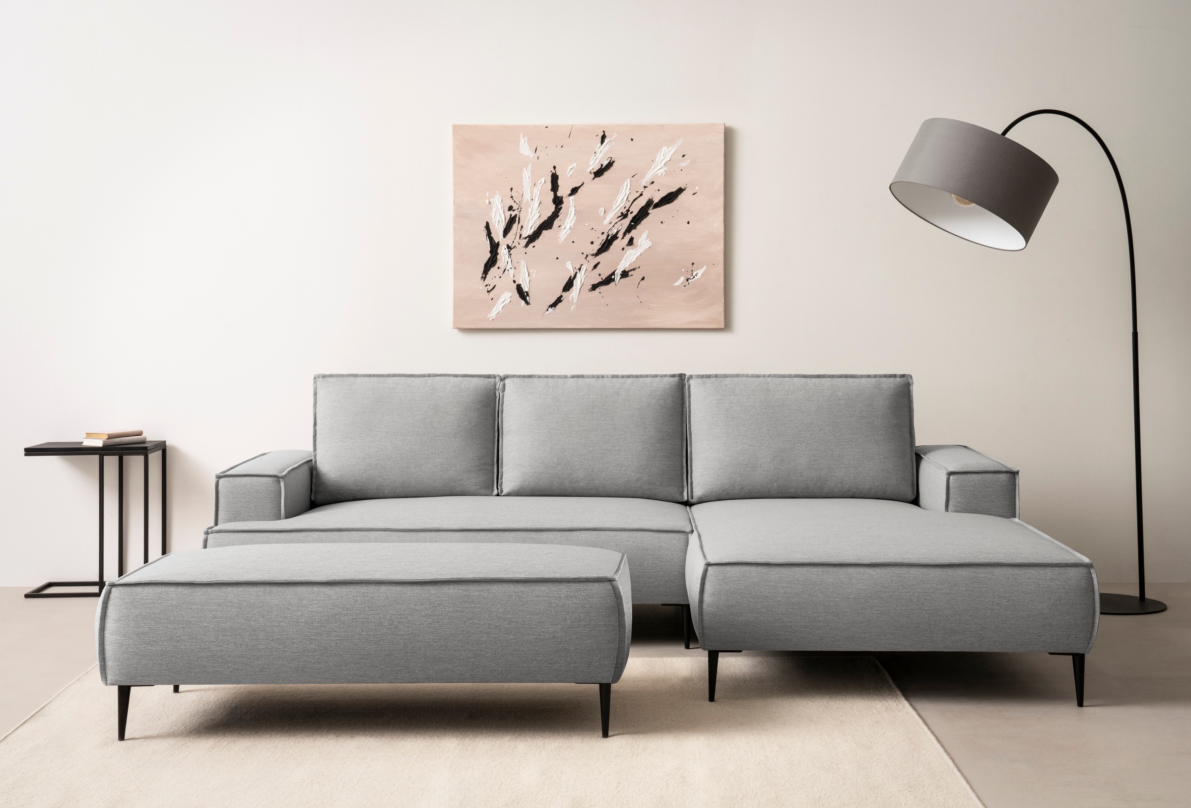 andas Sitzgruppe »TVINNU, Polsterecke L-Form, Schlaffunktion, mit Hocker« S günstig online kaufen