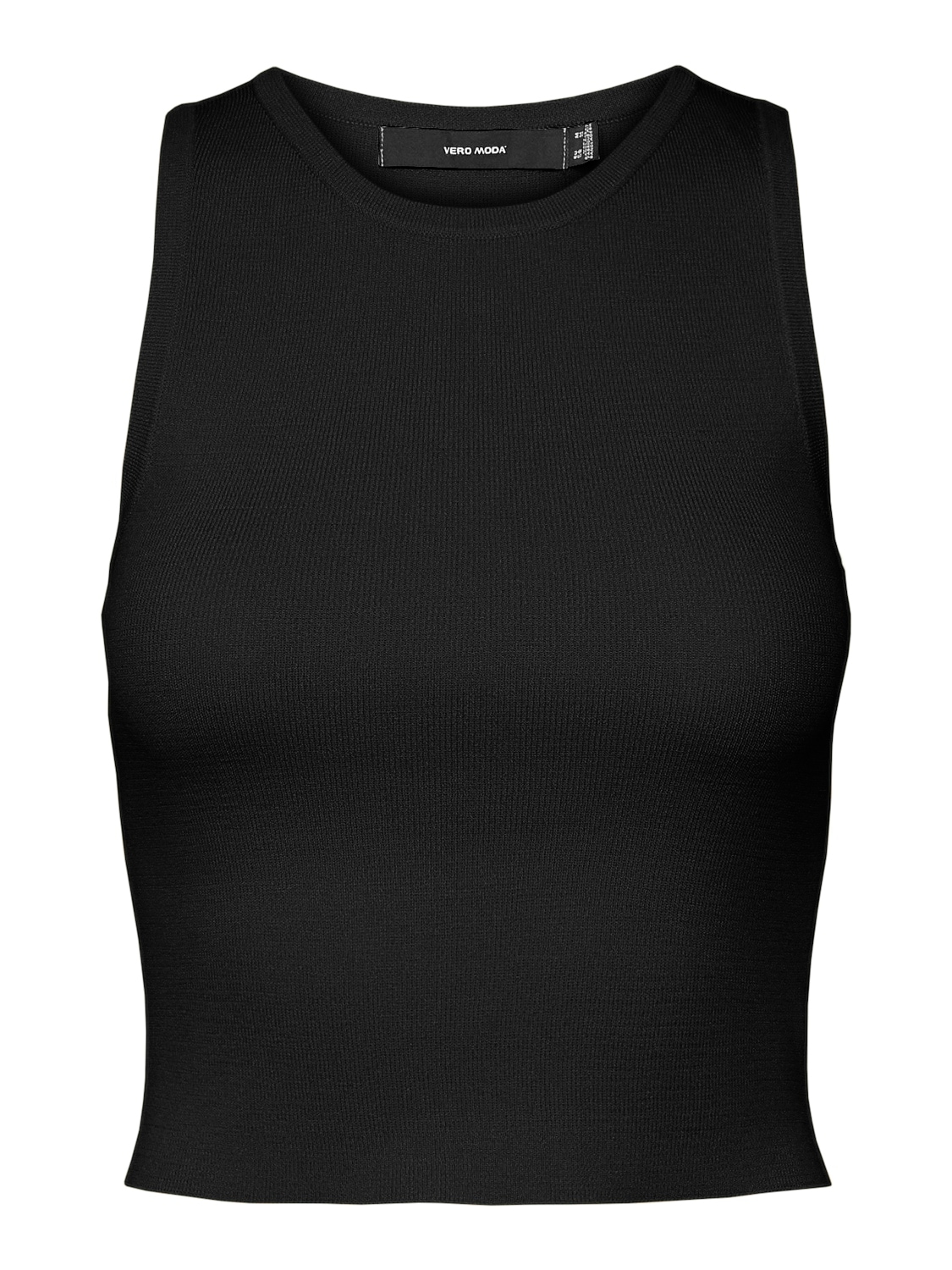 Vero Moda Strickpullover »VMGINNY SL O-NECK CROP TOP NOOS«, Stricktop in kurzer Form