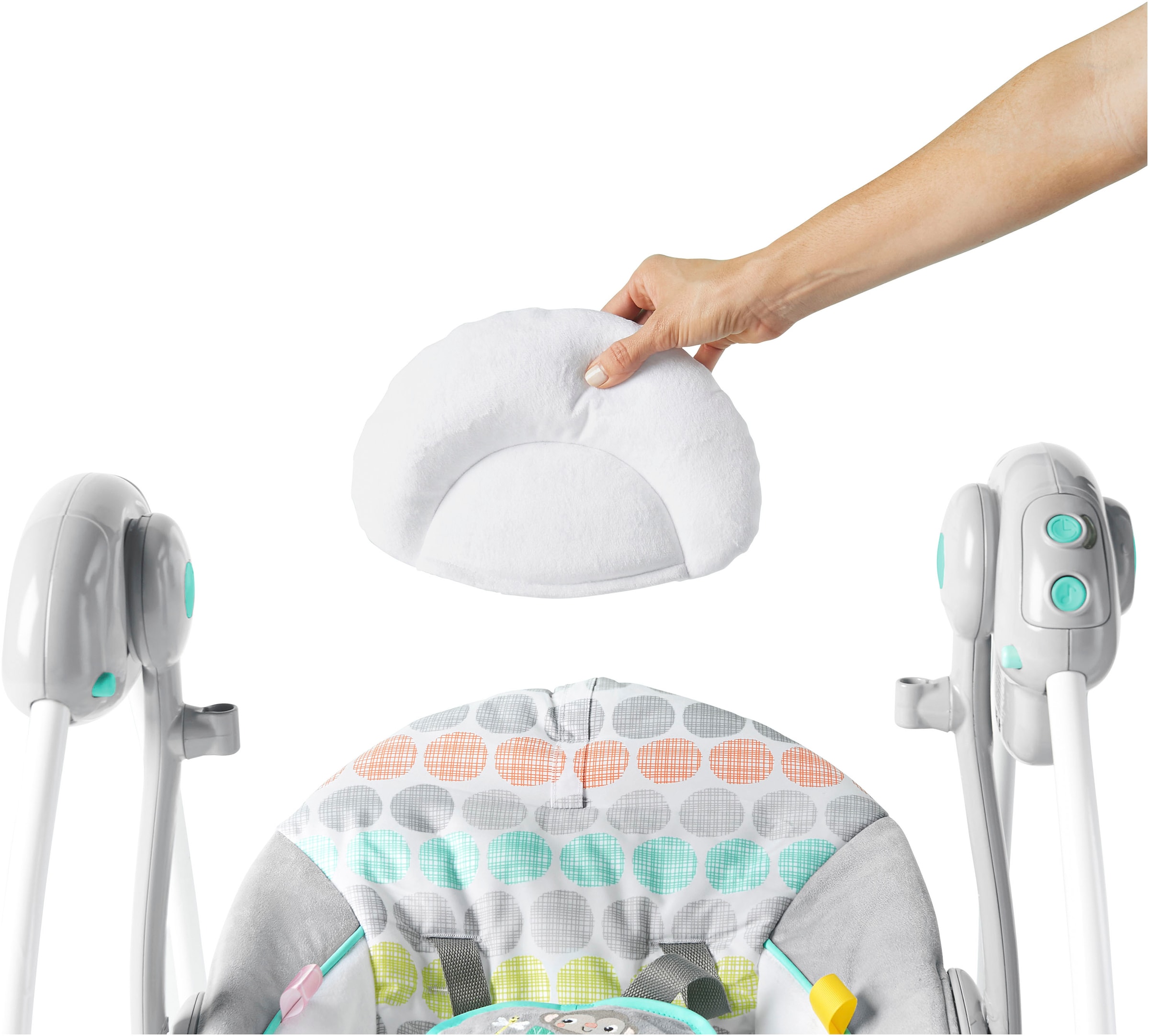 Bright Starts Babywippe »Whimsical Wild Portable Swing« bis 9 kg mit Sound-Effekt