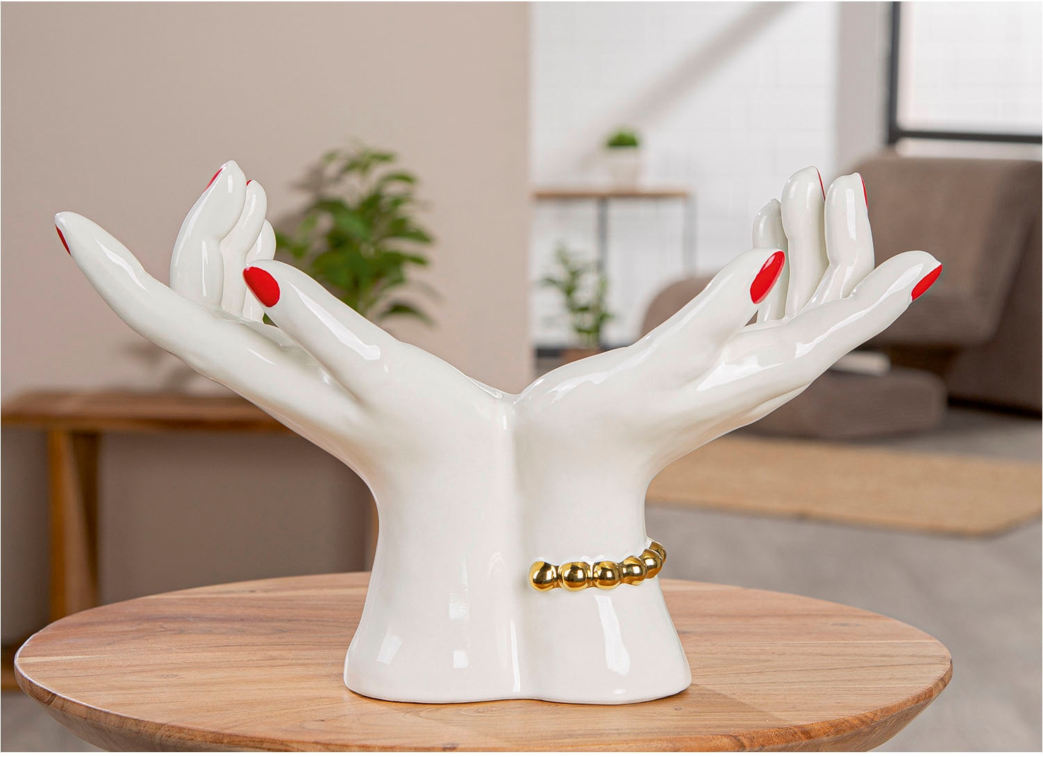 GILDE Dekoobjekt »Dekoobjekt Hand Hands weiß H. 22 cm«