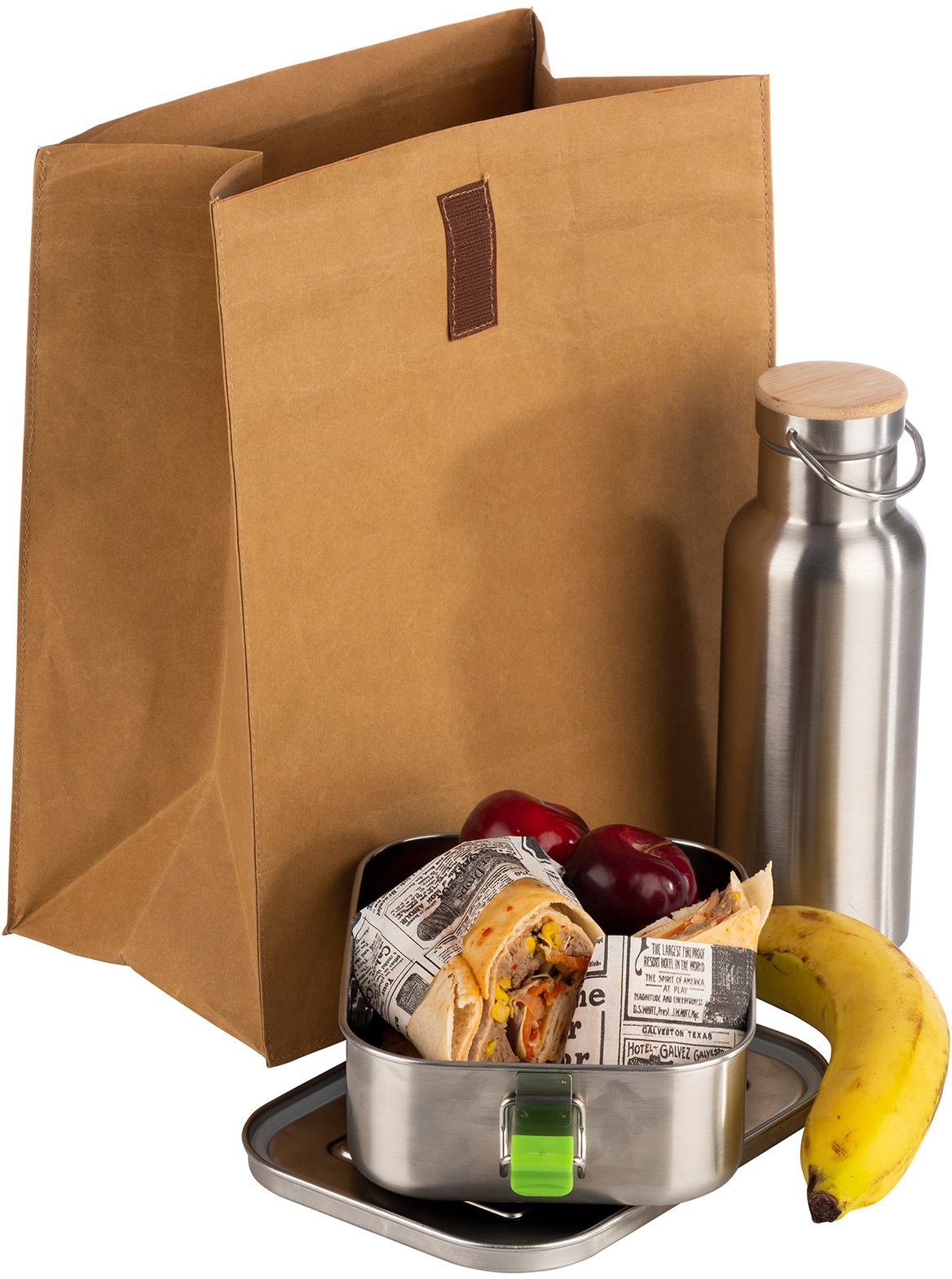 APS Brottasche, (Set, 2 tlg.), mit Klettverschluss, nachhaltige Alternative zu Plastik