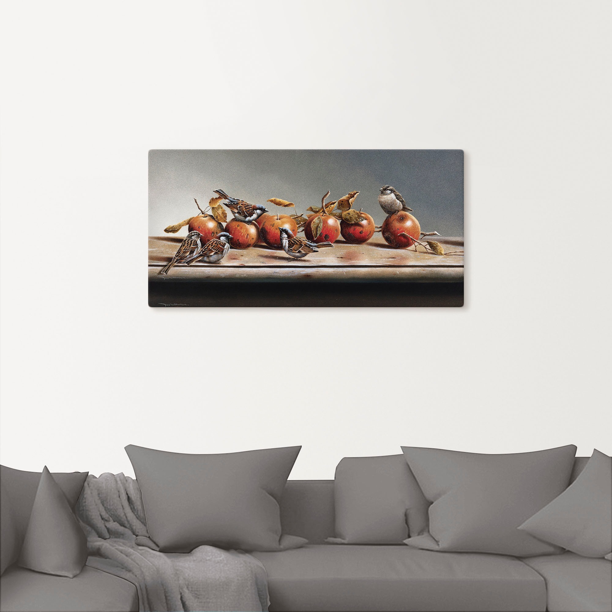 Artland Leinwandbild »Haus Spatzen II«, Arrangements, (1 St.), auf Keilrahm günstig online kaufen