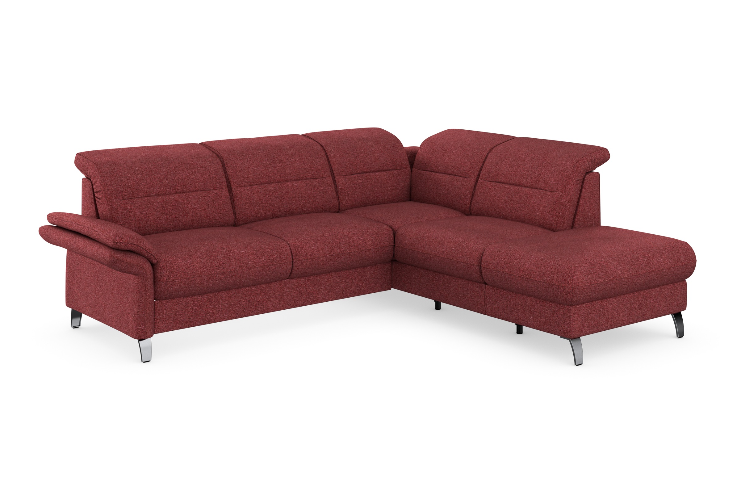 sit&more Ecksofa »Grenoble L-Form mit Federkern«, wahlweise mit Bettfunktion, Bettkasten, Arm- und Kopfteilverstellung