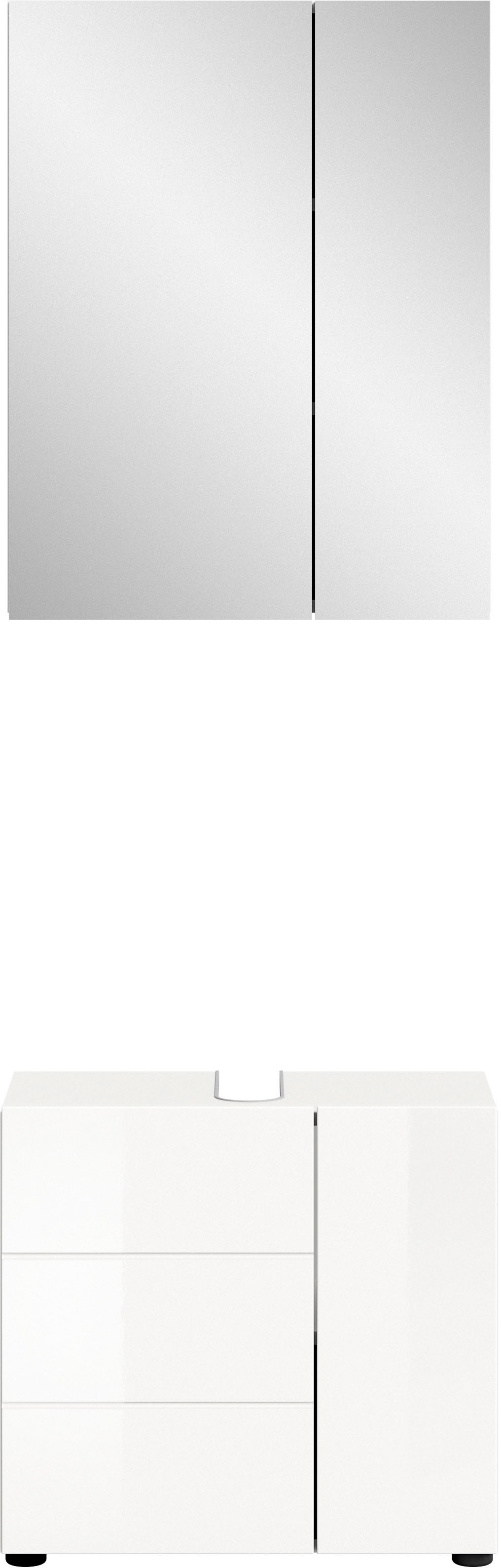 welltime Badmöbel-Set »BIEL, TOPSELLER!, 2 teilig, hochwertige MDF Front, R günstig online kaufen