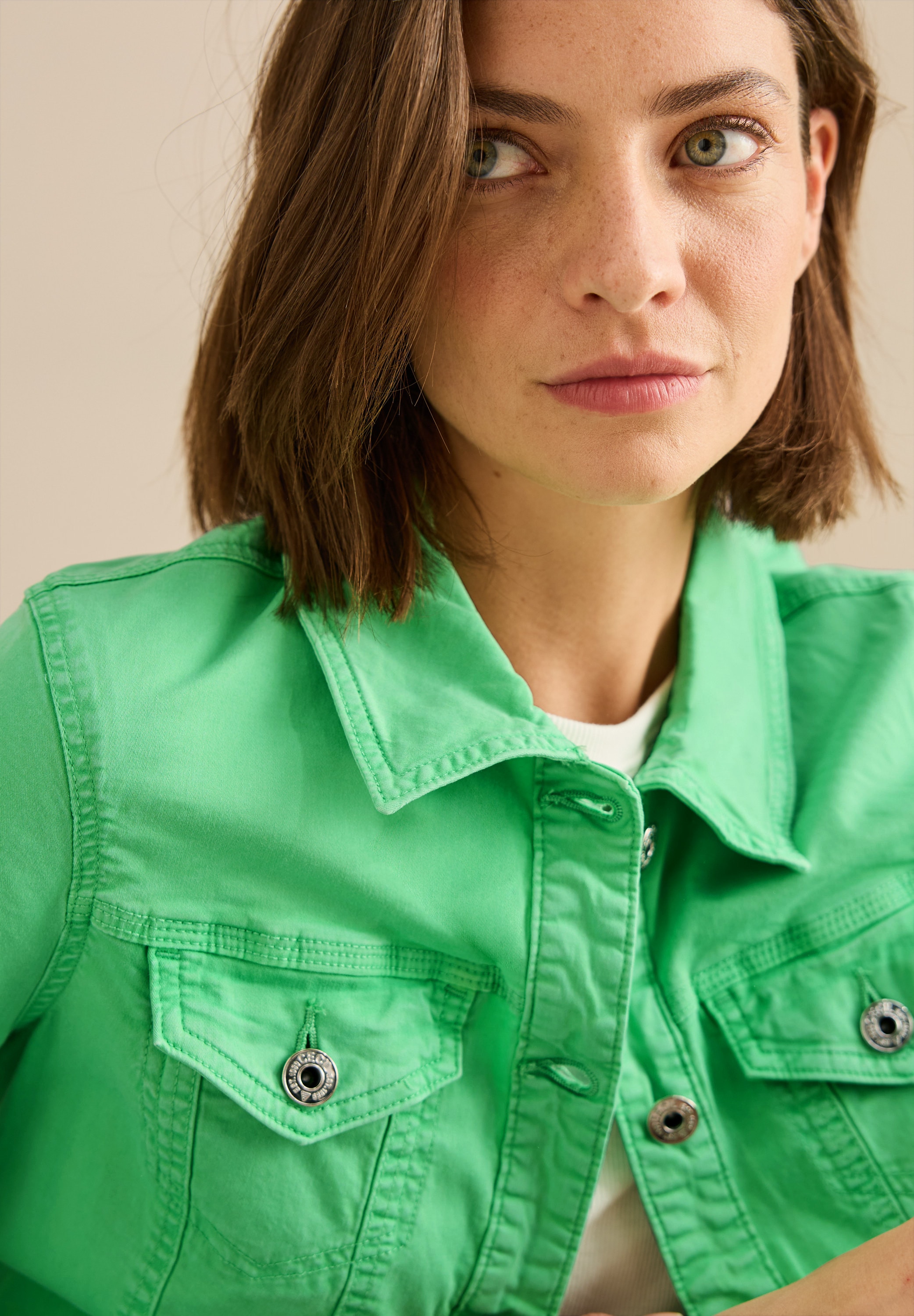 Cecil Jeansjacke, mit Hemdkragen