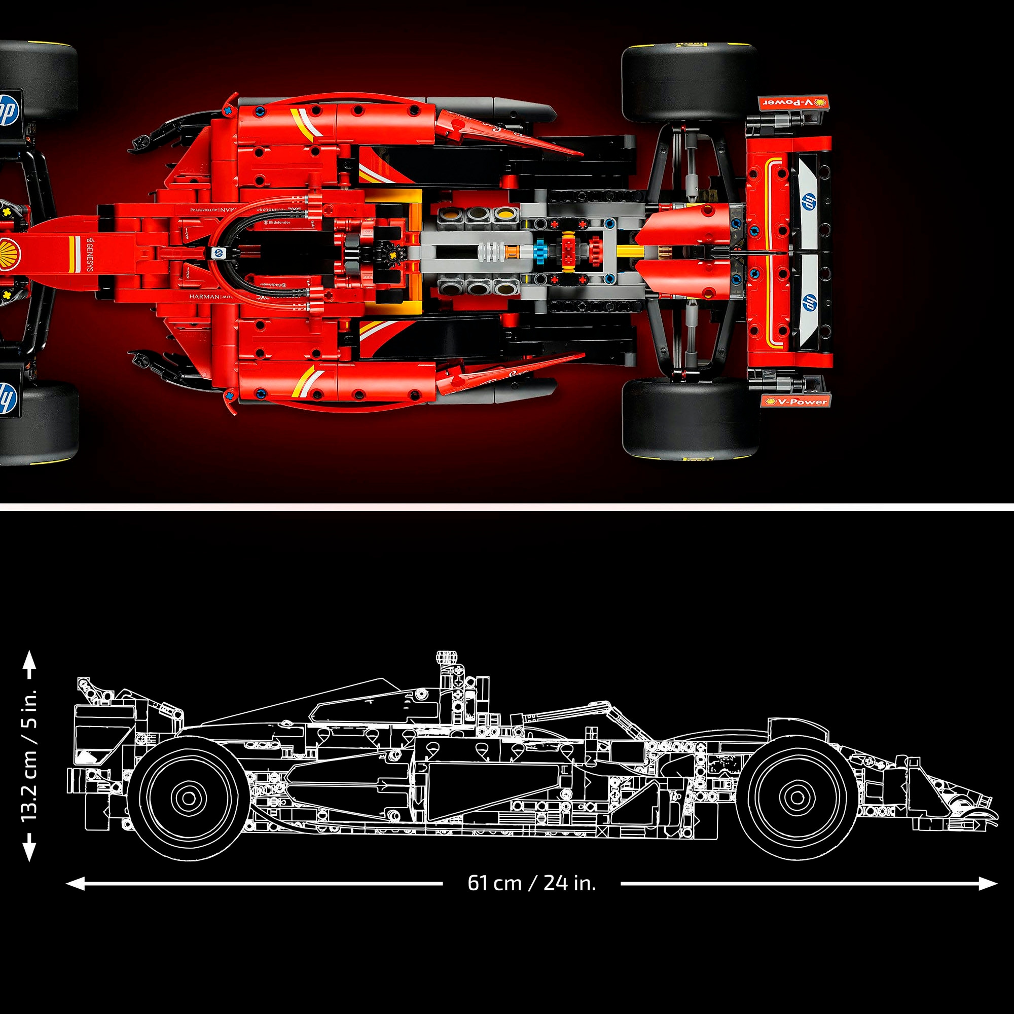 LEGO® Konstruktionsspielsteine »Ferrari SF-24 F1 Rennauto (42207), LEGO® Technic«, (1361 St.), Made in Europe