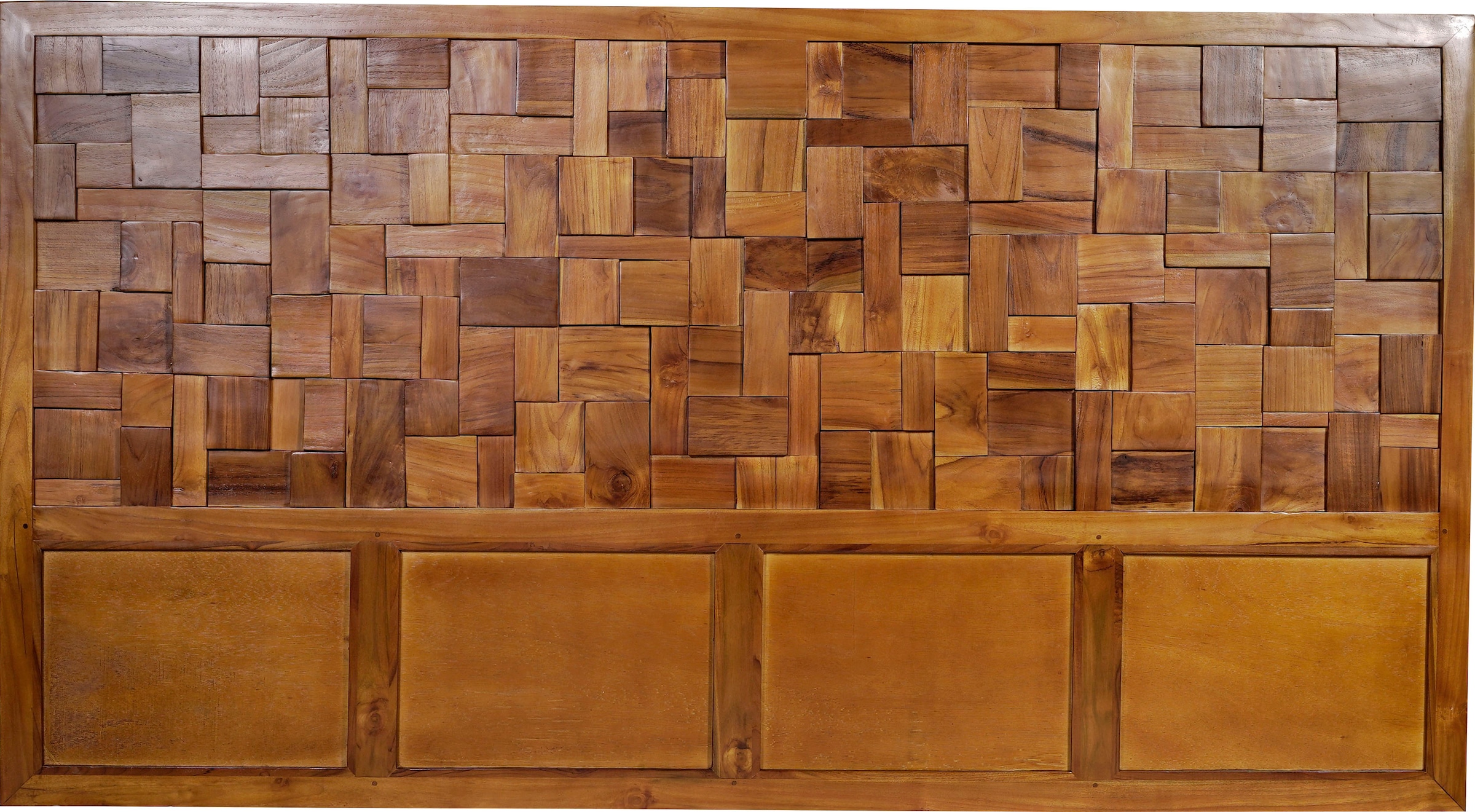 SIT Boxspringbett, Mit Holz-Mosaik-Kopfteil