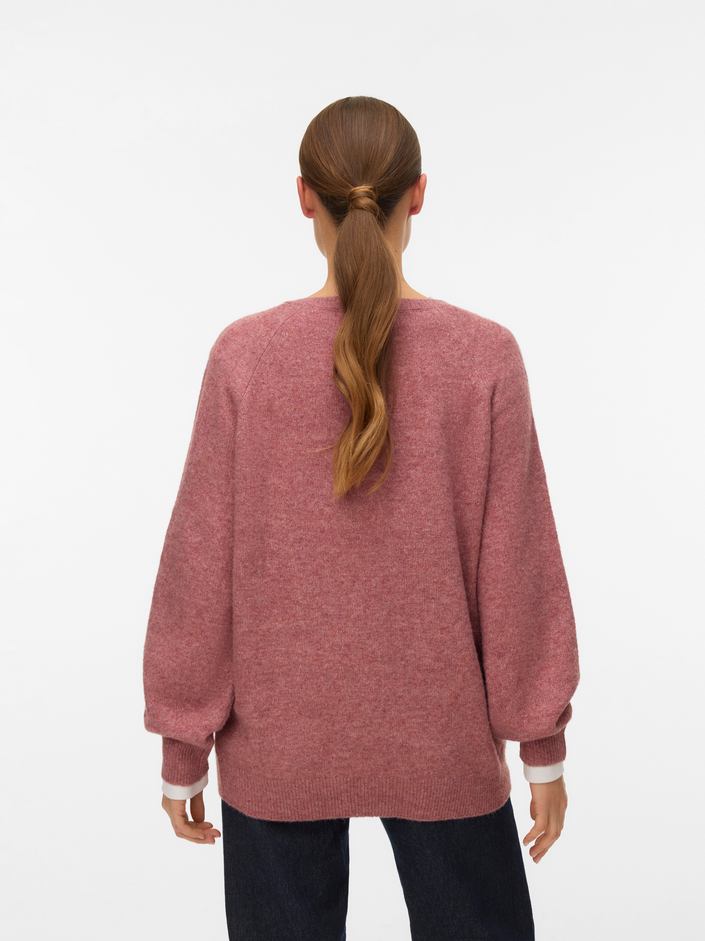 Vero Moda V-Ausschnitt-Pullover »VMLEAF LS LONG V-NECK PULLOVER«